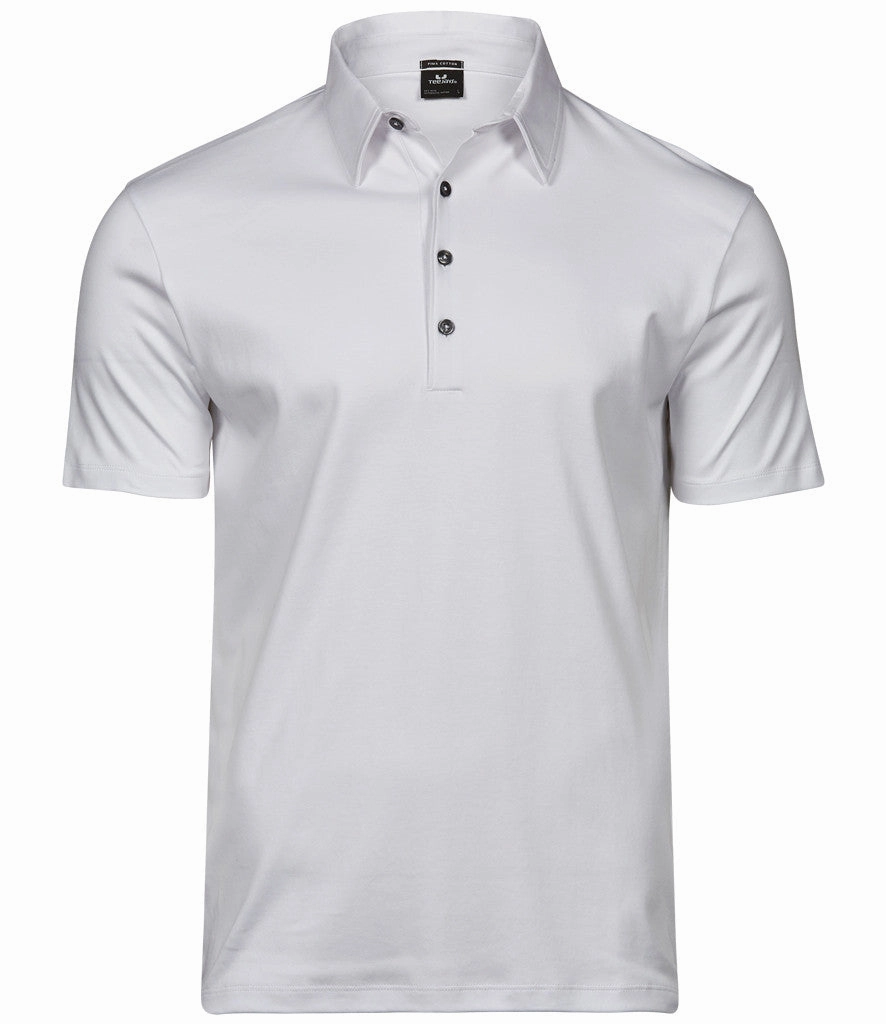 Polished Wear Pima Cotton Interlock Polo Shirt | WHITE