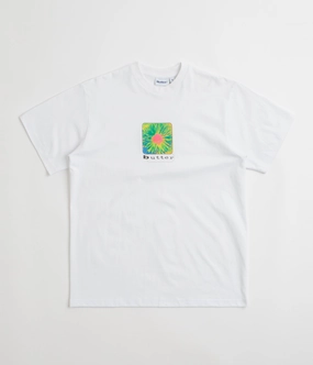 AntiPilling DropShoulderDesign Butter Goods Daisy T-Shirt - White