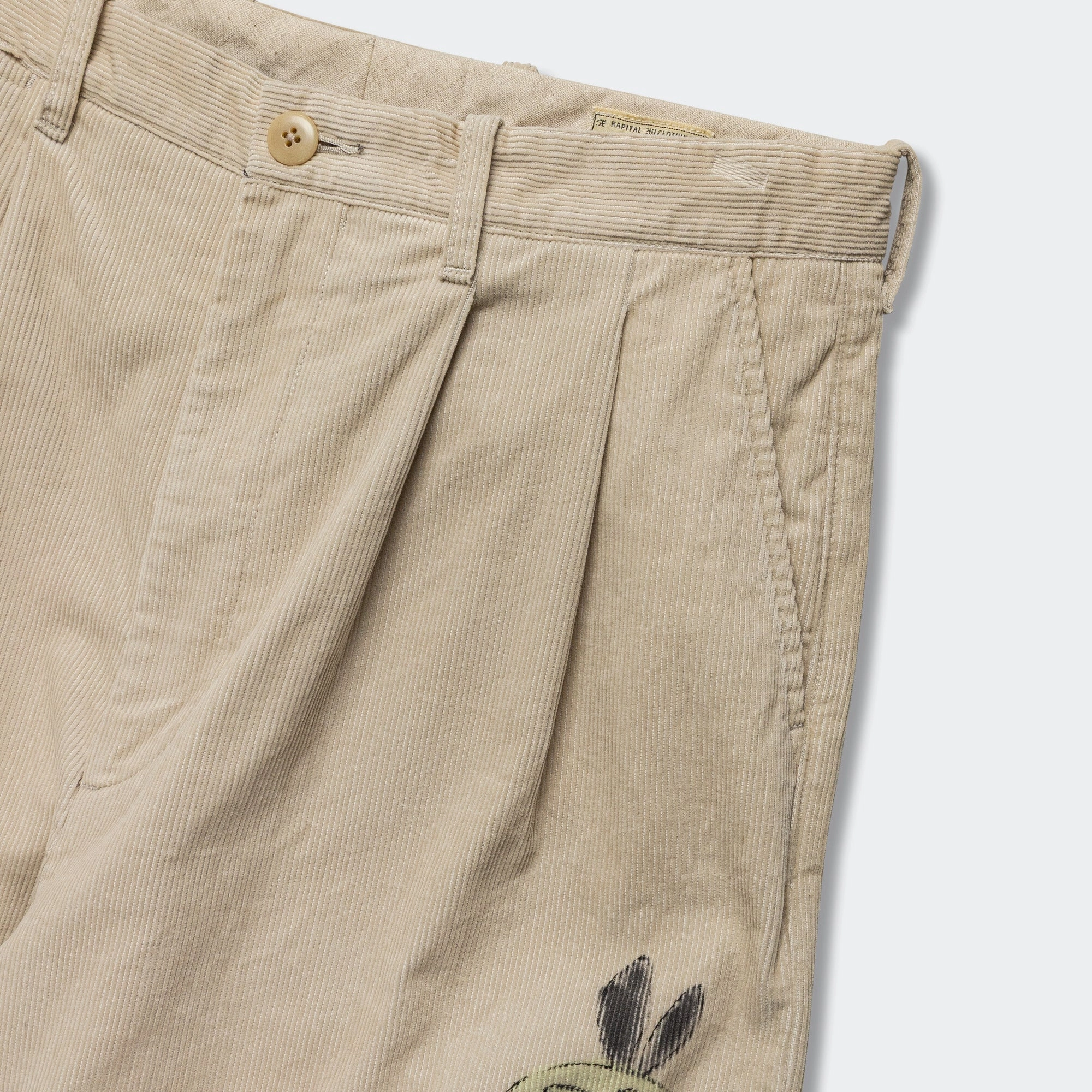 14W Corduroy IVY Pants Memorial Paint Model - Beige Comfy Vibes Fashionable Comfort