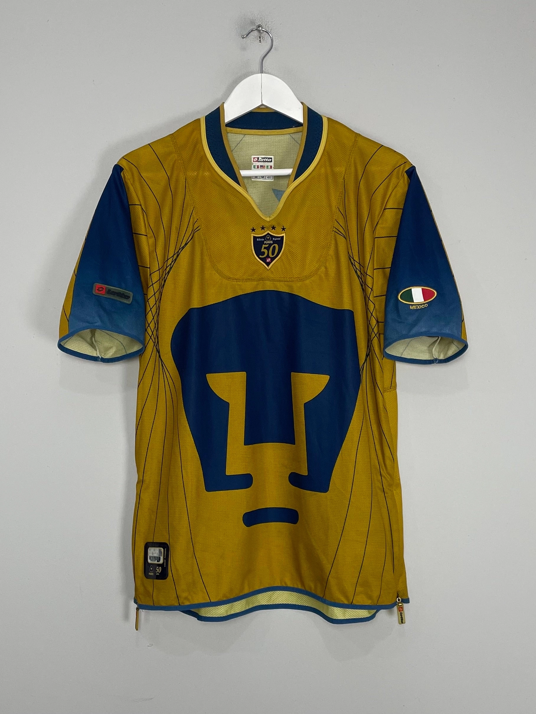 2003/04 UNAM PUMAS *50 YEAR* SPECIAL SHIRT (M) LOTTO Ventilated Back Panels
