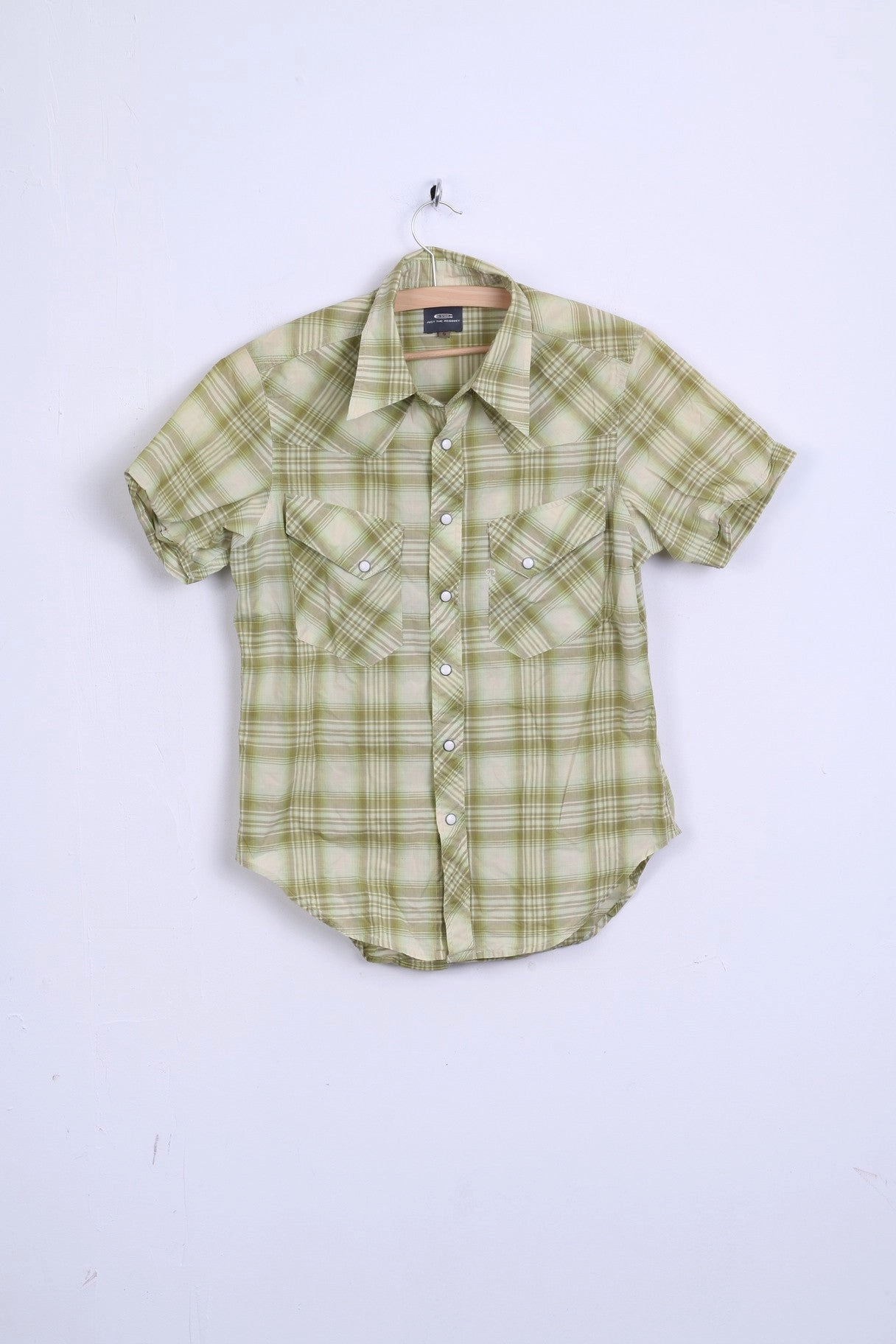 Non Iron Material G-Star Raw Mens S Casual Shirt Short Sleeve Green Cotton