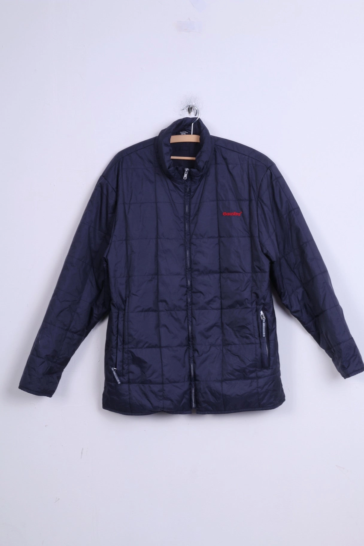 Focus Gaastra Mens M Jacket Navy Blue Nylon Waterproof Quilted  Zip Up