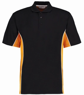 sporty wear Gamegear Track Polo | BLACK/GOLD/WHITE