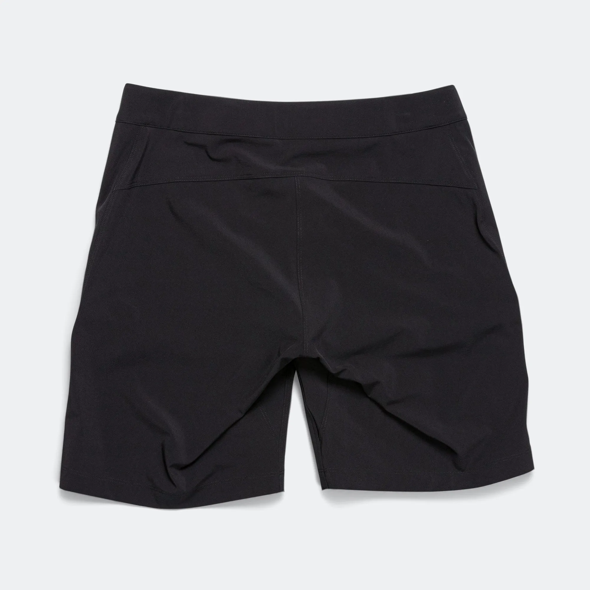 Classic Cut Vegan Leather Gamma Lightweight 9" Short - Black