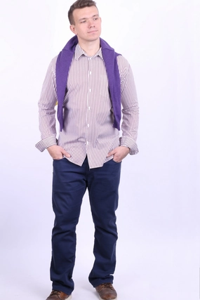 birthday celebration Iconic look GAP Clothing Mens XL Casual Shirt Striped Cotton White