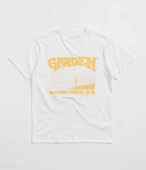 Active Comfort Garden Not A Race T-Shirt - White / Gold