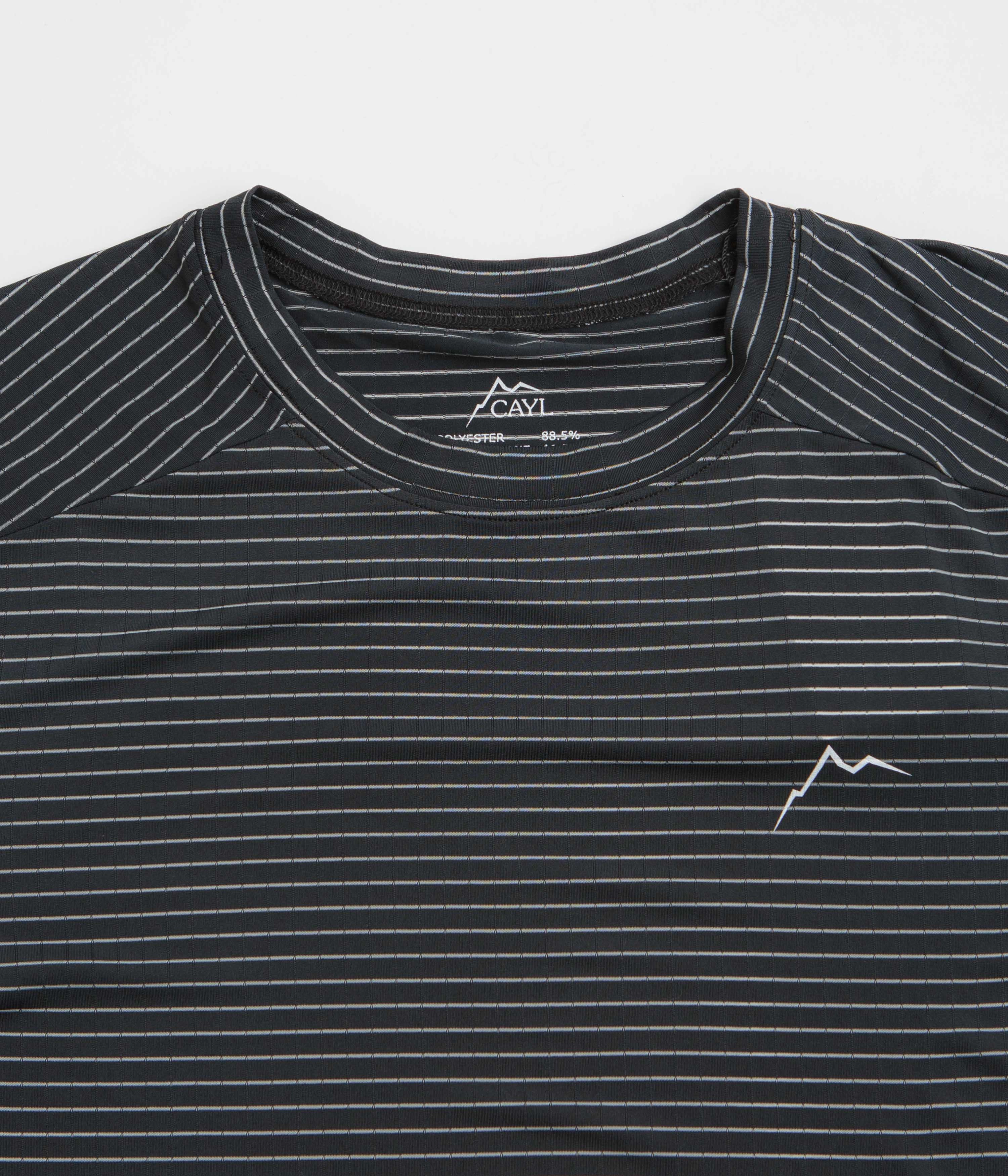 Cayl Stripe Logo T-Shirt - Black informal gathering Seam Free Back