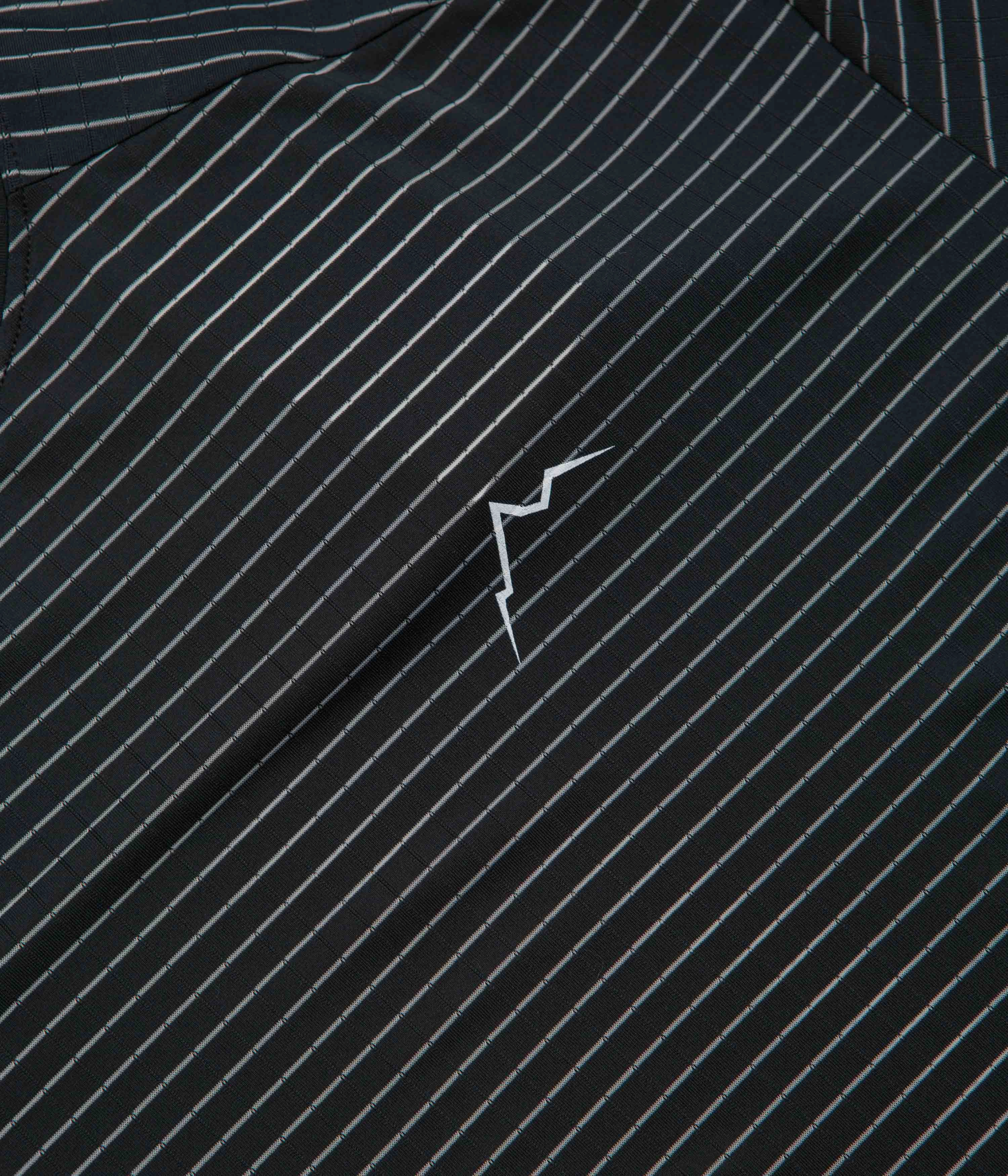 Cayl Stripe Logo T-Shirt - Black Quick Release Hem