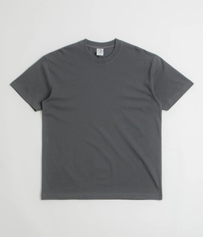 Polar Basic T-Shirt - Graphite Ergonomic Cut Raw Hem Finish