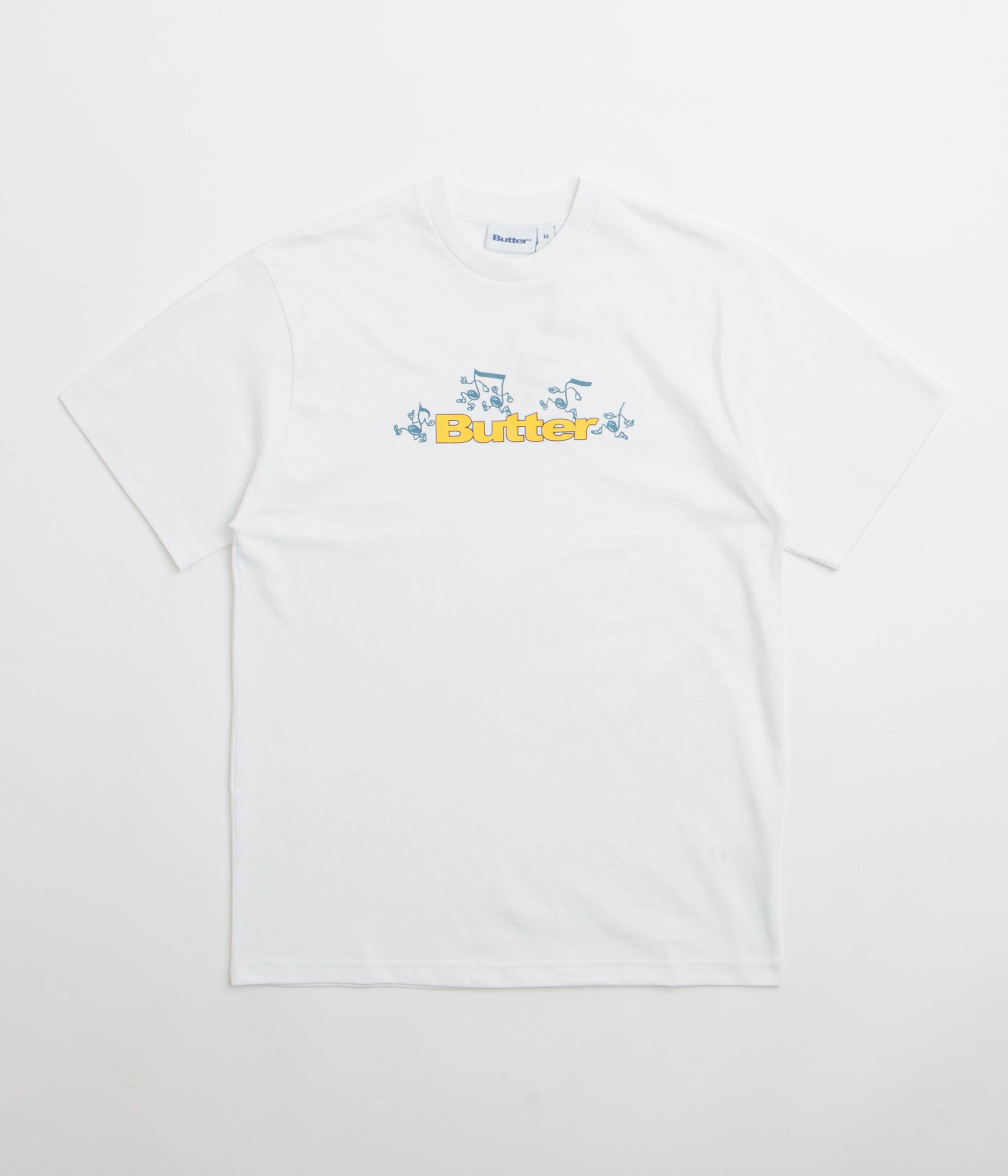 Butter Goods Tempo Logo T-Shirt - White Relaxed Comfort Wear