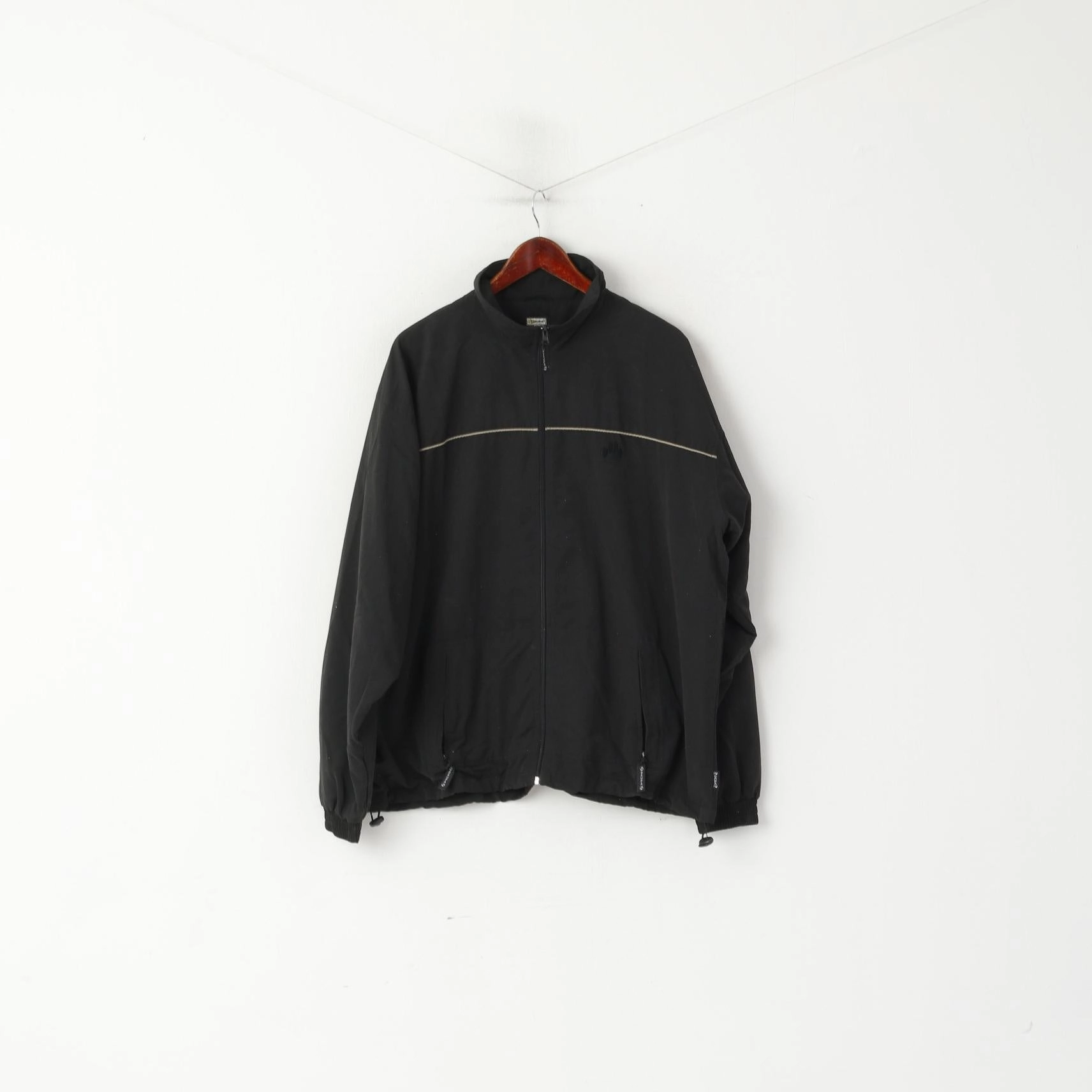 Broadcast Softshell Fabric Gaupa Men XL (XXL) Jacket Black Lightweight Windcheater Full Zip Outdoor Top