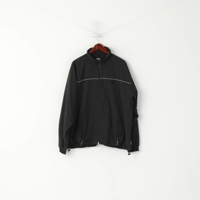 Broadcast Softshell Fabric Gaupa Men XL (XXL) Jacket Black Lightweight Windcheater Full Zip Outdoor Top