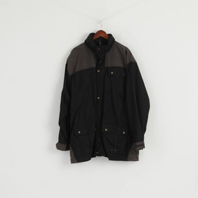 GAUPA Norway Men XXL Jacket Black Microfiber Hidden Hood Outdoor Mountain Top Functional Wear Reflective Trim