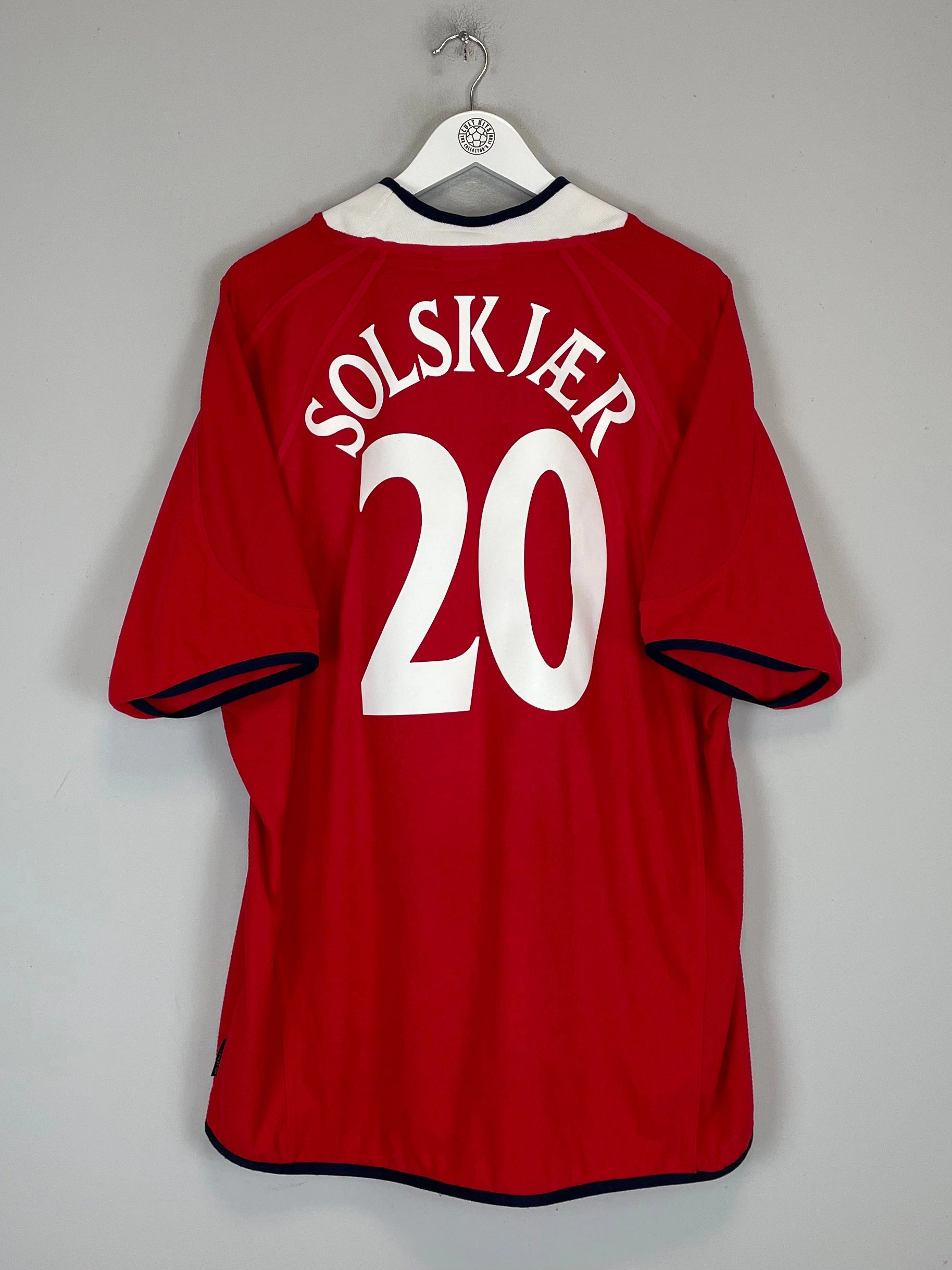 Non Chafing Seam Placement 2000/02 NORWAY SOLSKJAER #20 HOME SHIRT (XXL) UMBRO