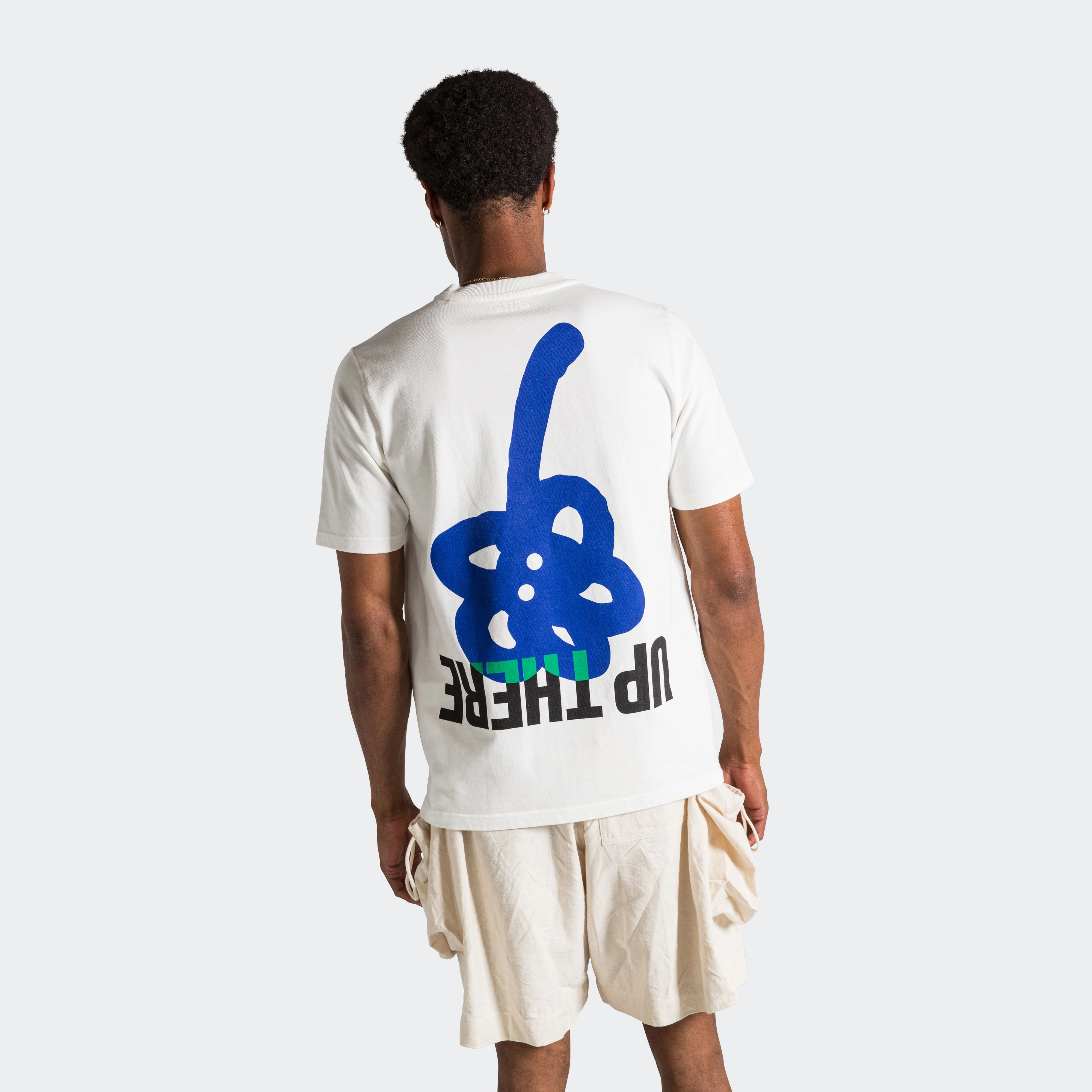 Ghosty Tee x UP THERE - White Versatile Comfort