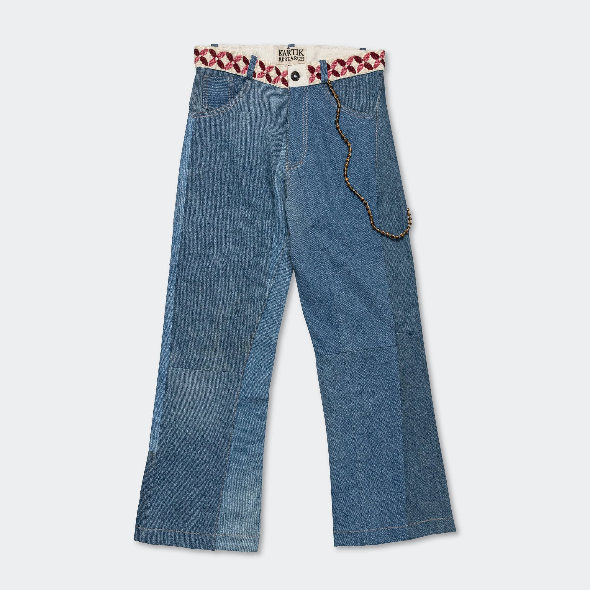 Ghuma Pant - Upcycled Denim Lightwash/Pink Sporty Comfort Fit