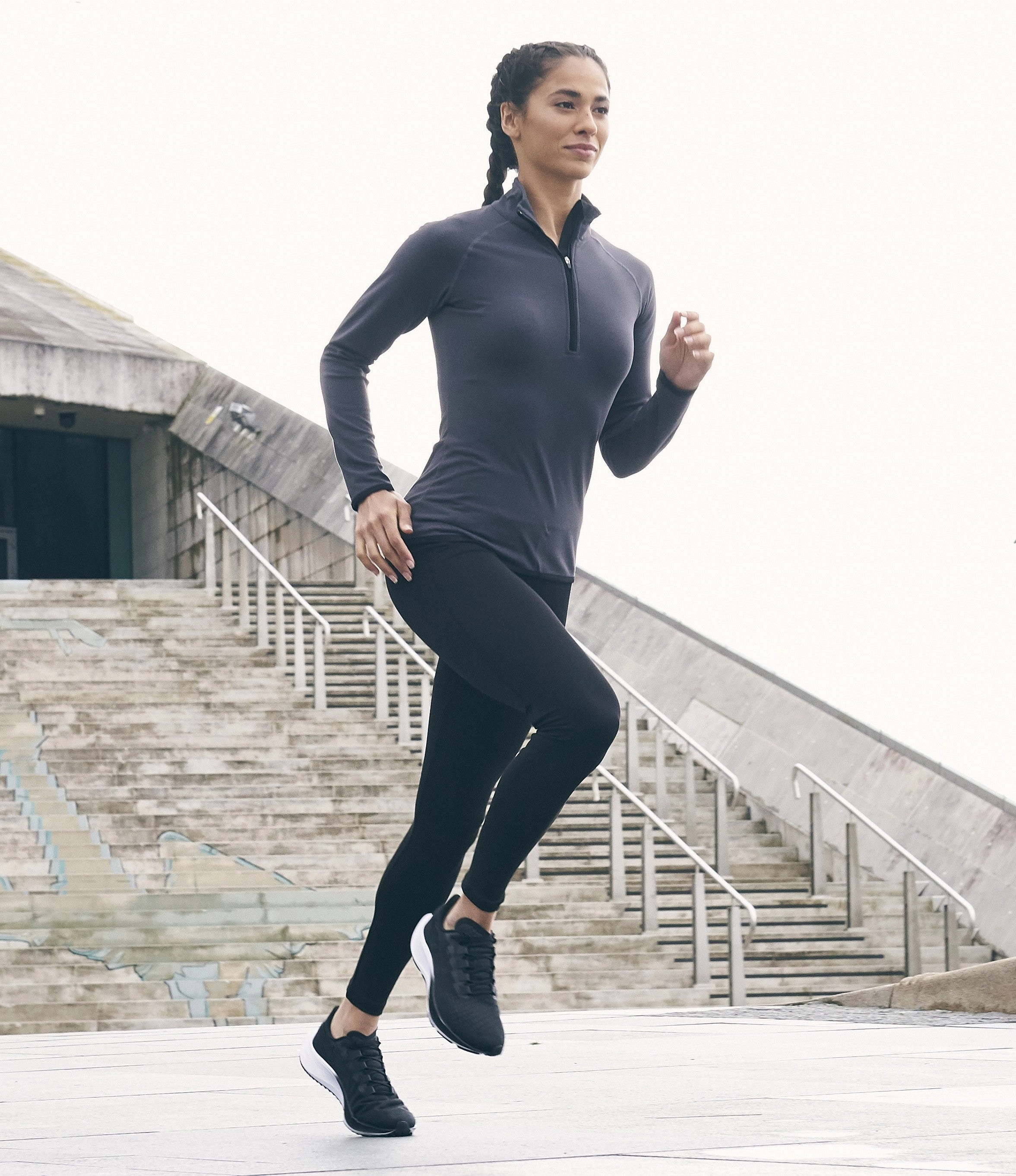 Product improvement Pockets Girlie Cool 1/2 Zip Sweatshirt | CHARCOAL/JET BLACK