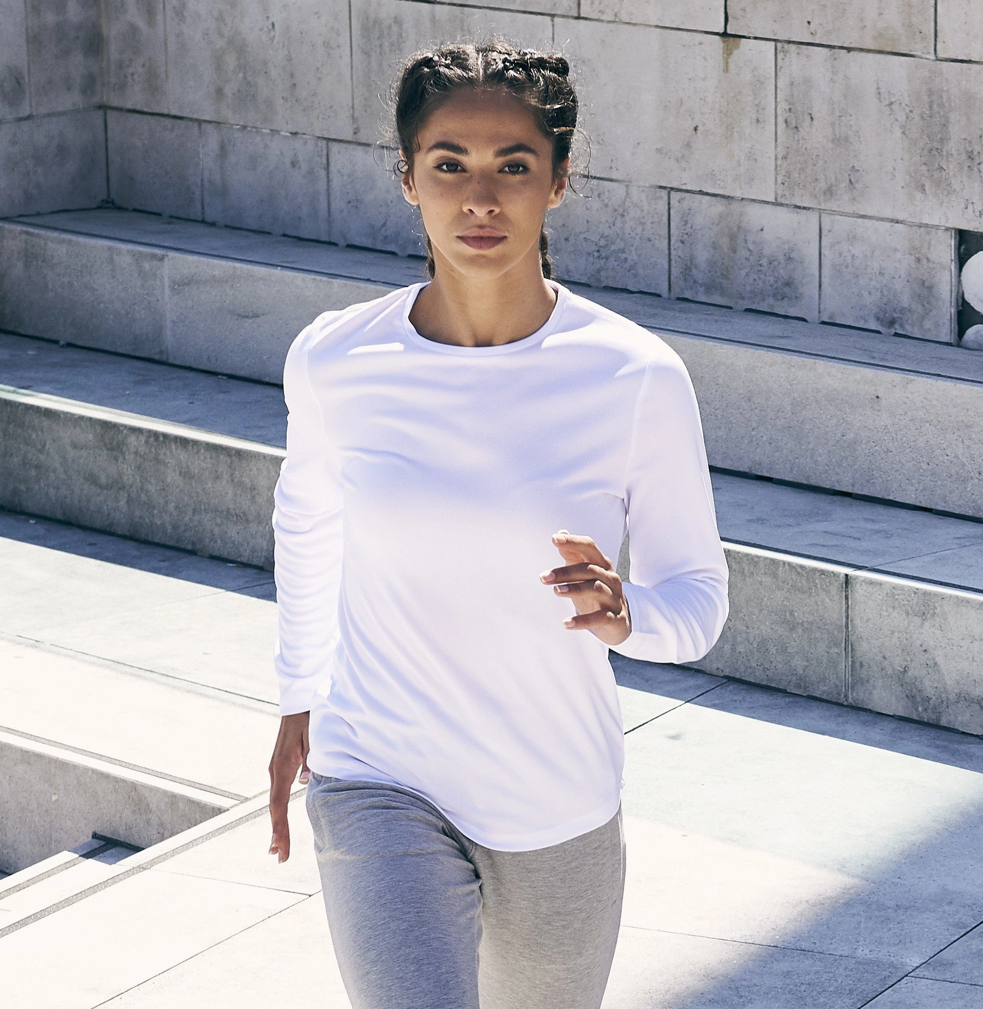 Comfy Fit Girlie Long Sleeve Cool T | ARCTIC WHITE