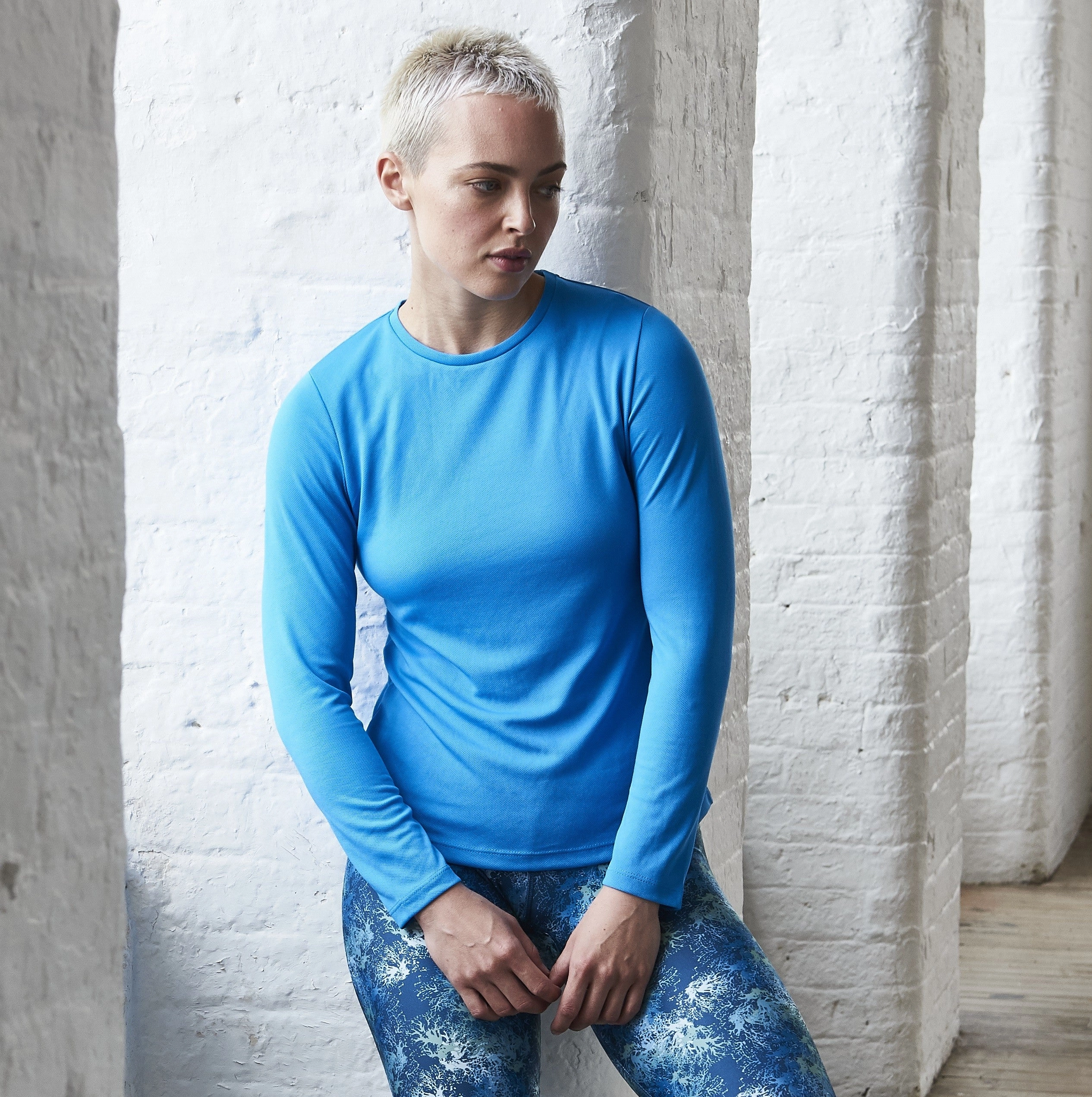 Fresh Trend sporty and comfortable Girlie Long Sleeve Cool T | ARCTIC WHITE