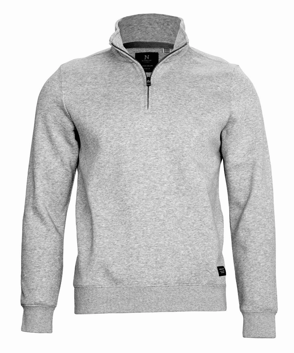 Half sleeve zippered Glendale Unisex Quarter Zip Sweat | GREY MELANGE