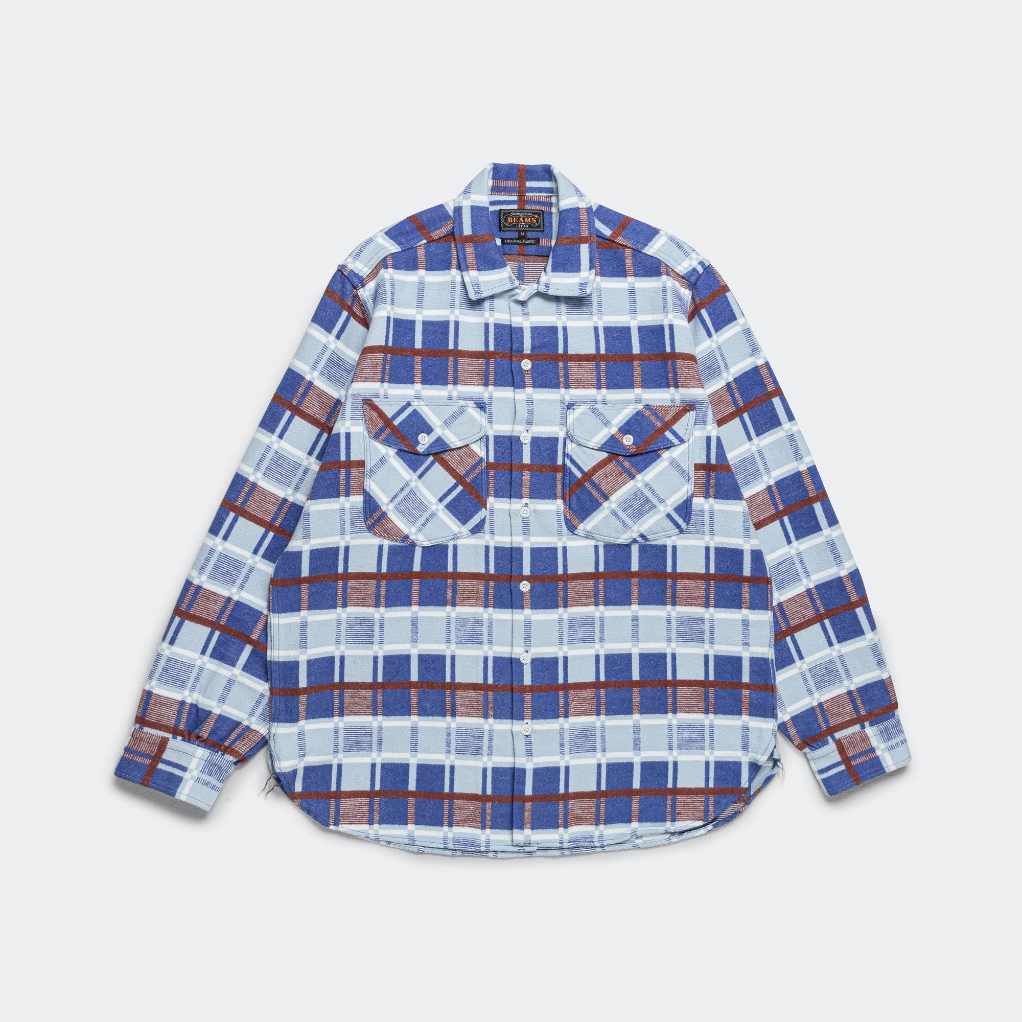 WORK Classic Fit Block Plaid Jacquard - Sax Athletic Cut