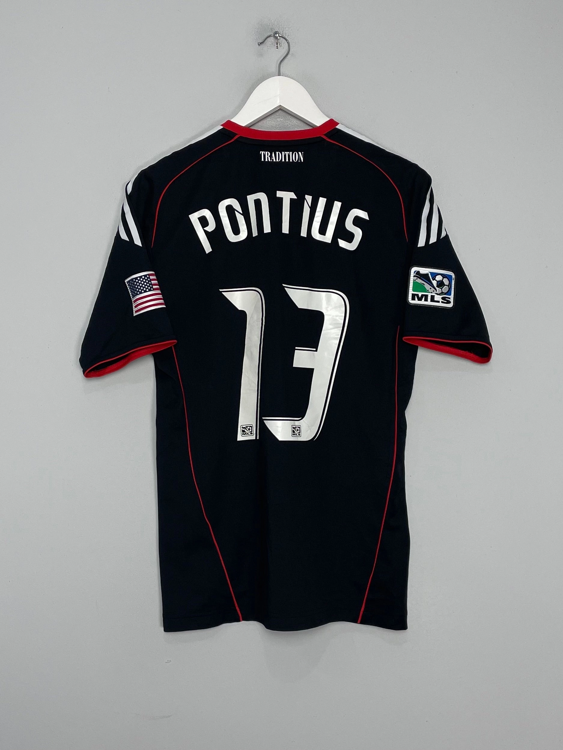 2010 DC UNITED PONTIUS #13 *PLAYER ISSUE* HOME SHIRT (M) ADIDAS Strategic Ventilation Zones Outdoor Comfort