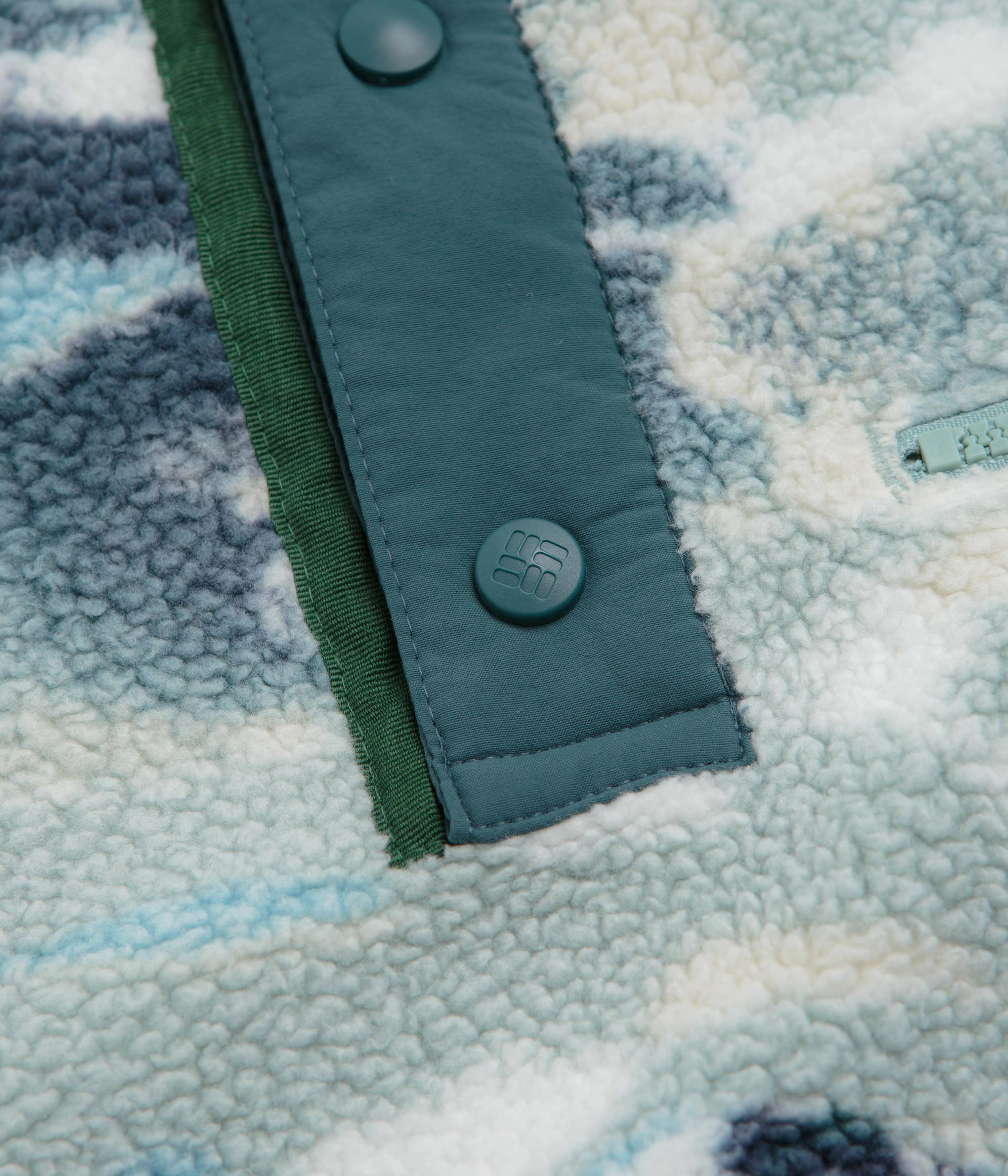 Columbia Helvetia II Printed Half Snap Fleece - Crushed Blue / Sisters Travel Outfit City Life