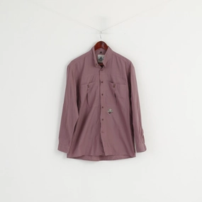 Loose style Dressy look GOLDRESS Men 39/40 M Casual Shirt Plum 1 Rallye Monte Carlo Long Sleeve Top