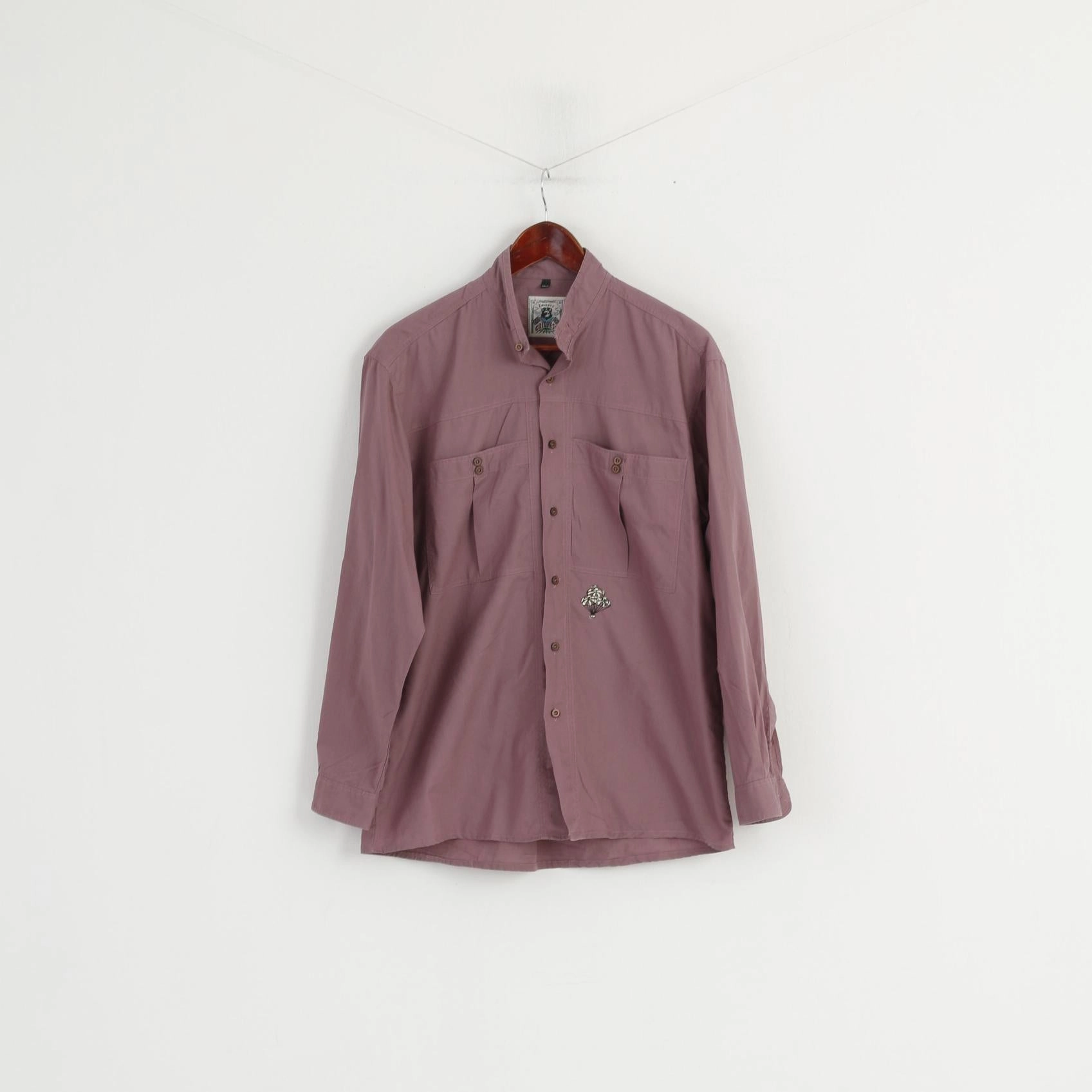 Loose style Dressy look GOLDRESS Men 39/40 M Casual Shirt Plum 1 Rallye Monte Carlo Long Sleeve Top
