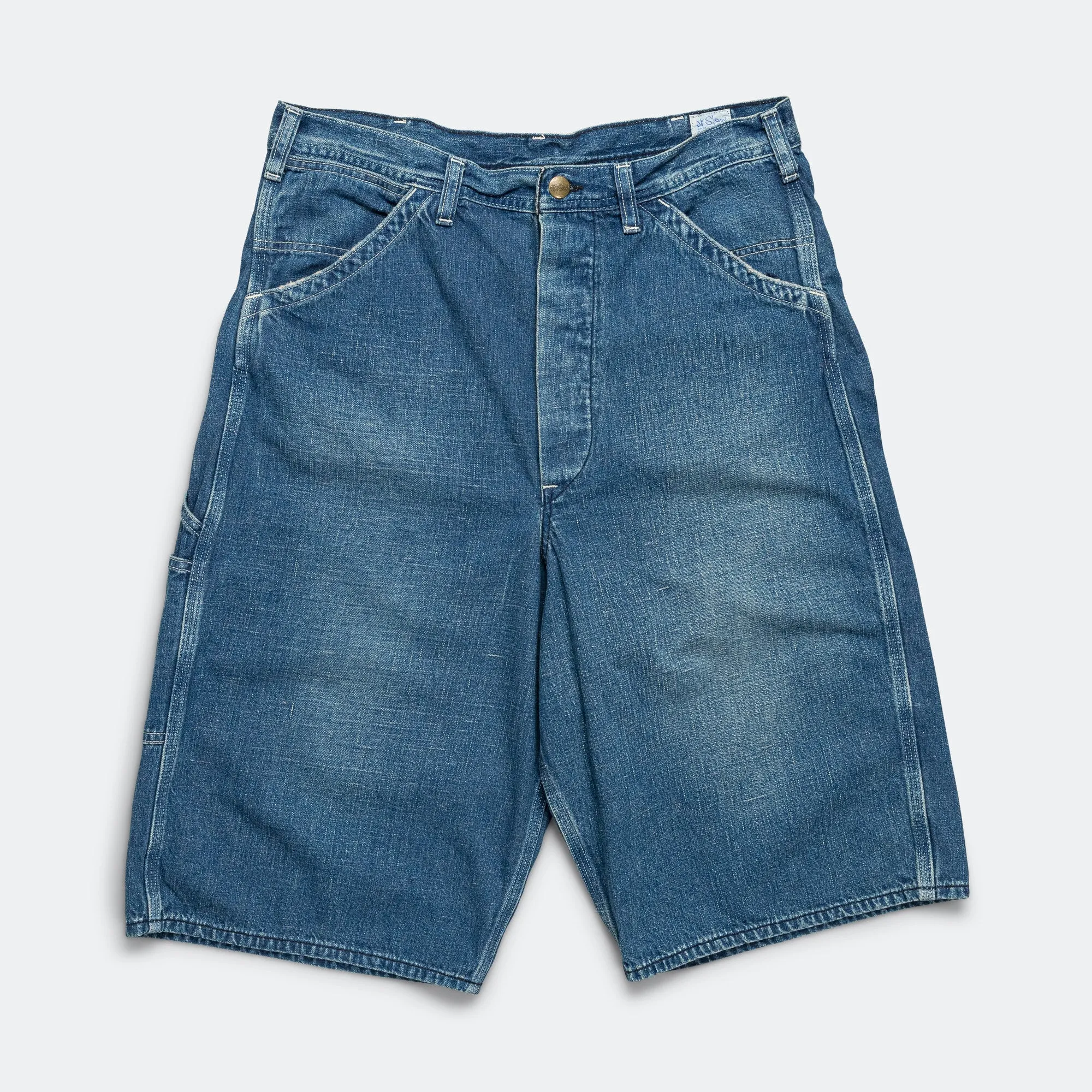 Chill Style Easy Match Wide Fit 40's Painter Shorts - Denim Used