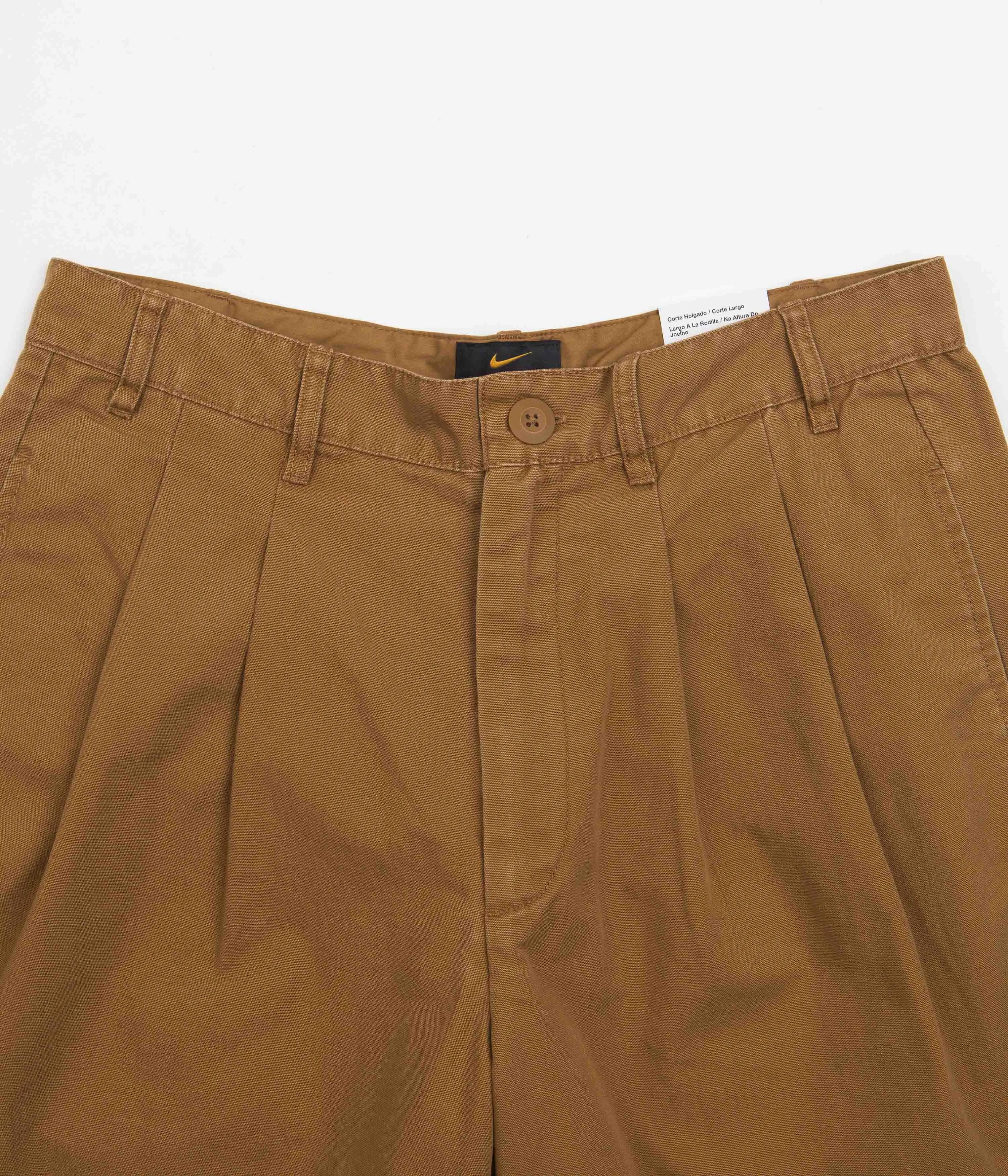Nike Pleated Chino Shorts - Ale Brown / White SeamlessConstruction Daily Wear