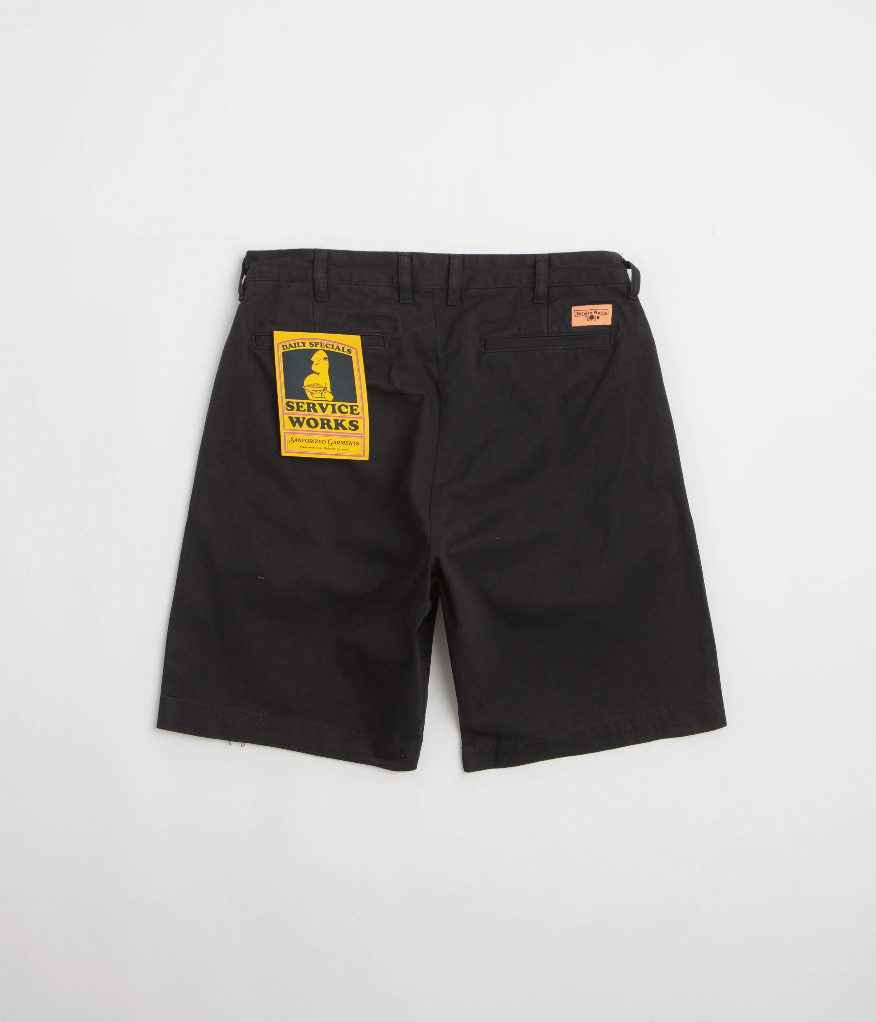 Service Works Drill Part Timer Shorts - Black DurableStitching