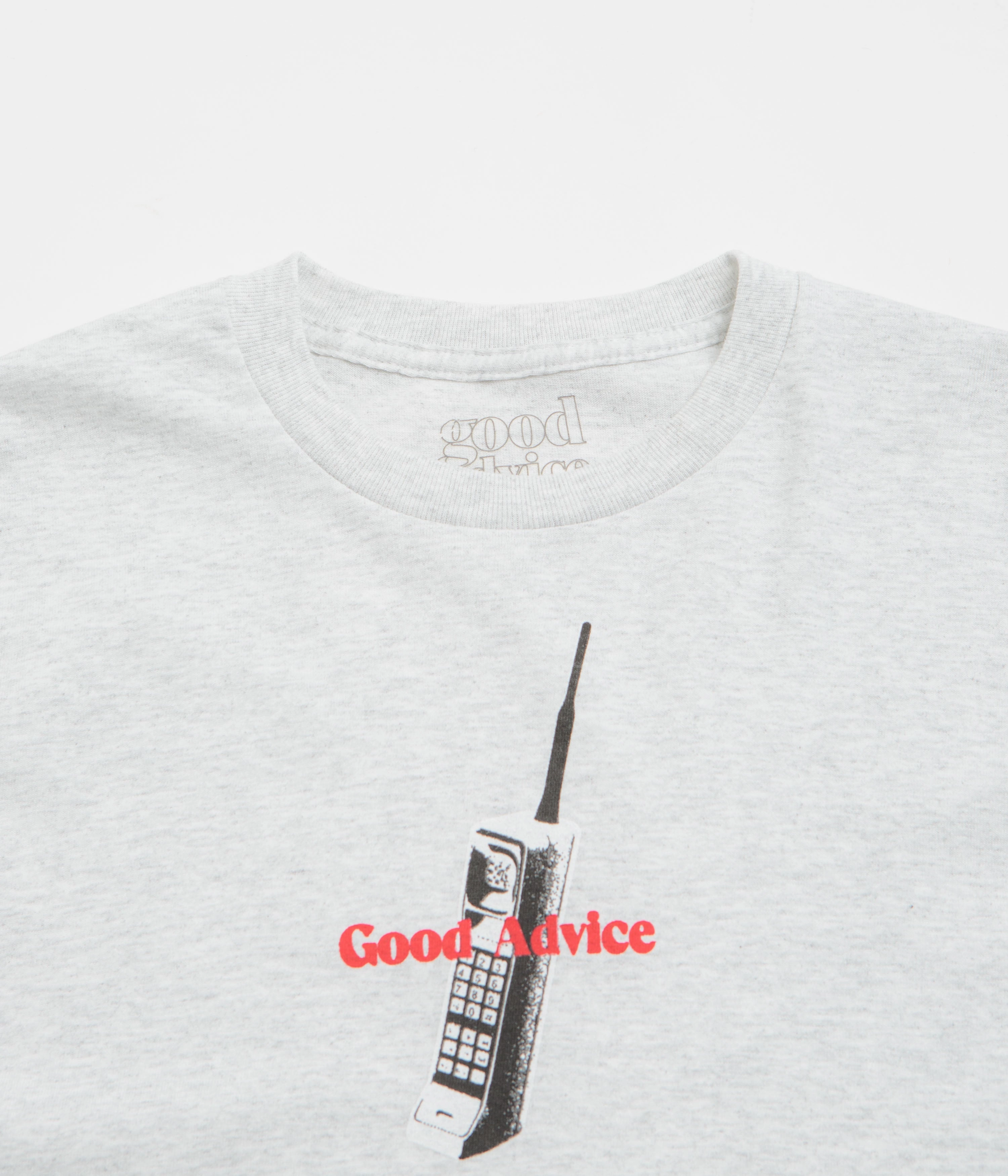 Good Advice Chat Line T-Shirt - Ash Collared