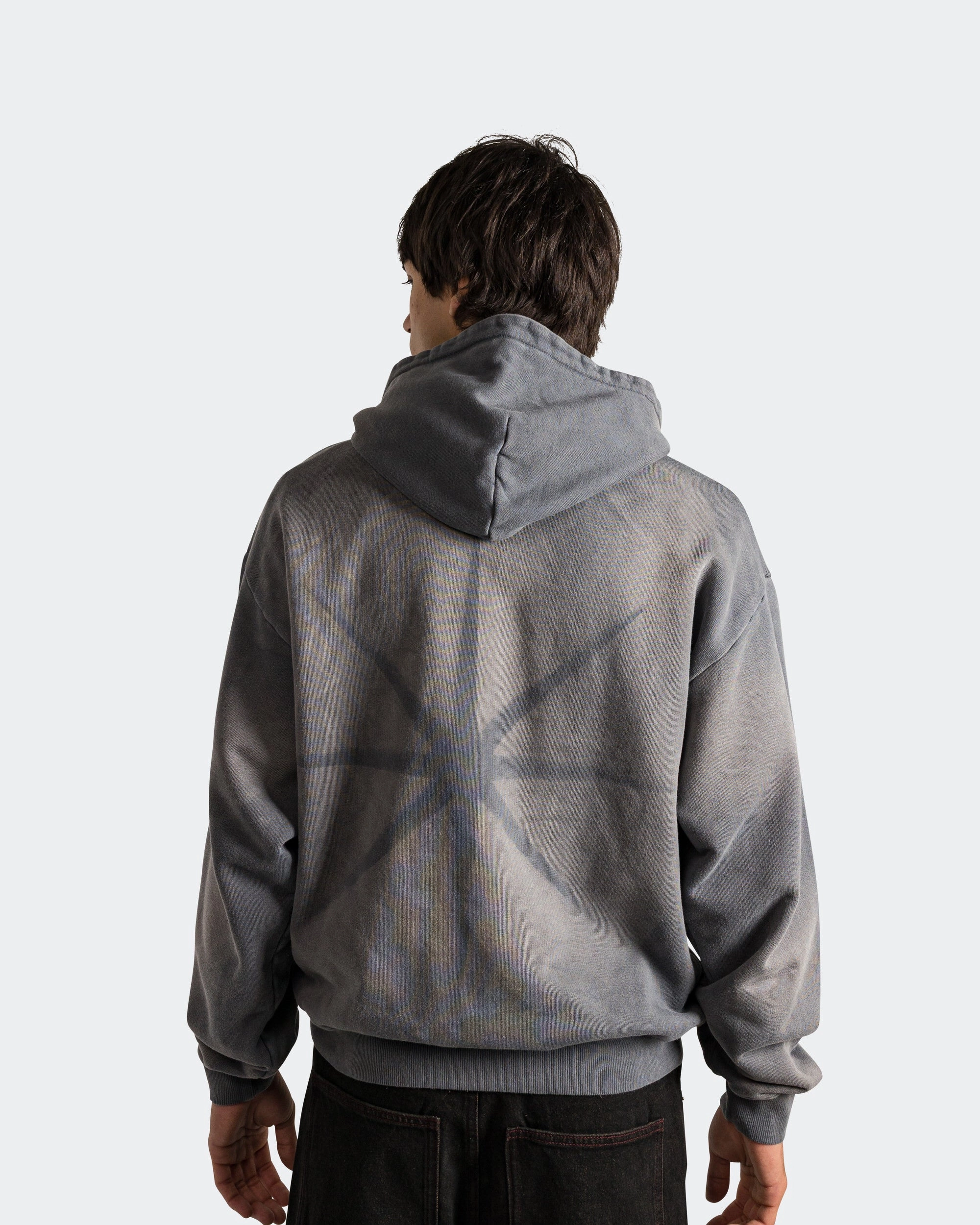 Pareidolia Hoodie - Faded Grey Simple Style
