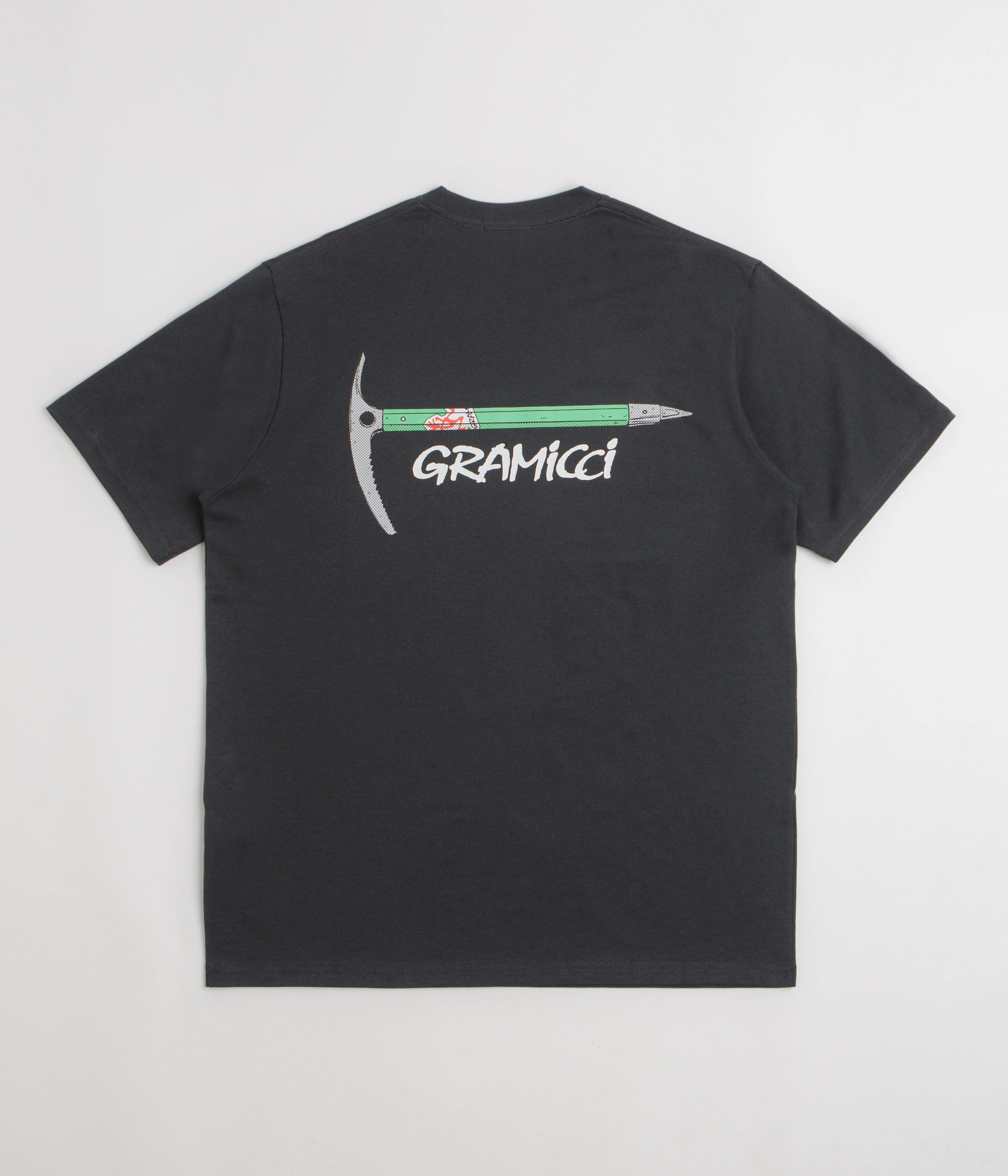 Heathered Texture Airflow Ventilation Gramicci Ice Axe T-Shirt - Vintage Black
