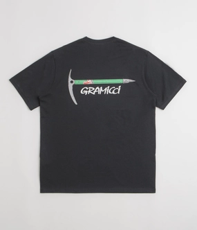 Heathered Texture Airflow Ventilation Gramicci Ice Axe T-Shirt - Vintage Black