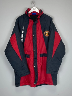 1992/93 MANCHESTER UNITED BENCH COAT (L) UMBRO Ventilated Mesh Inserts