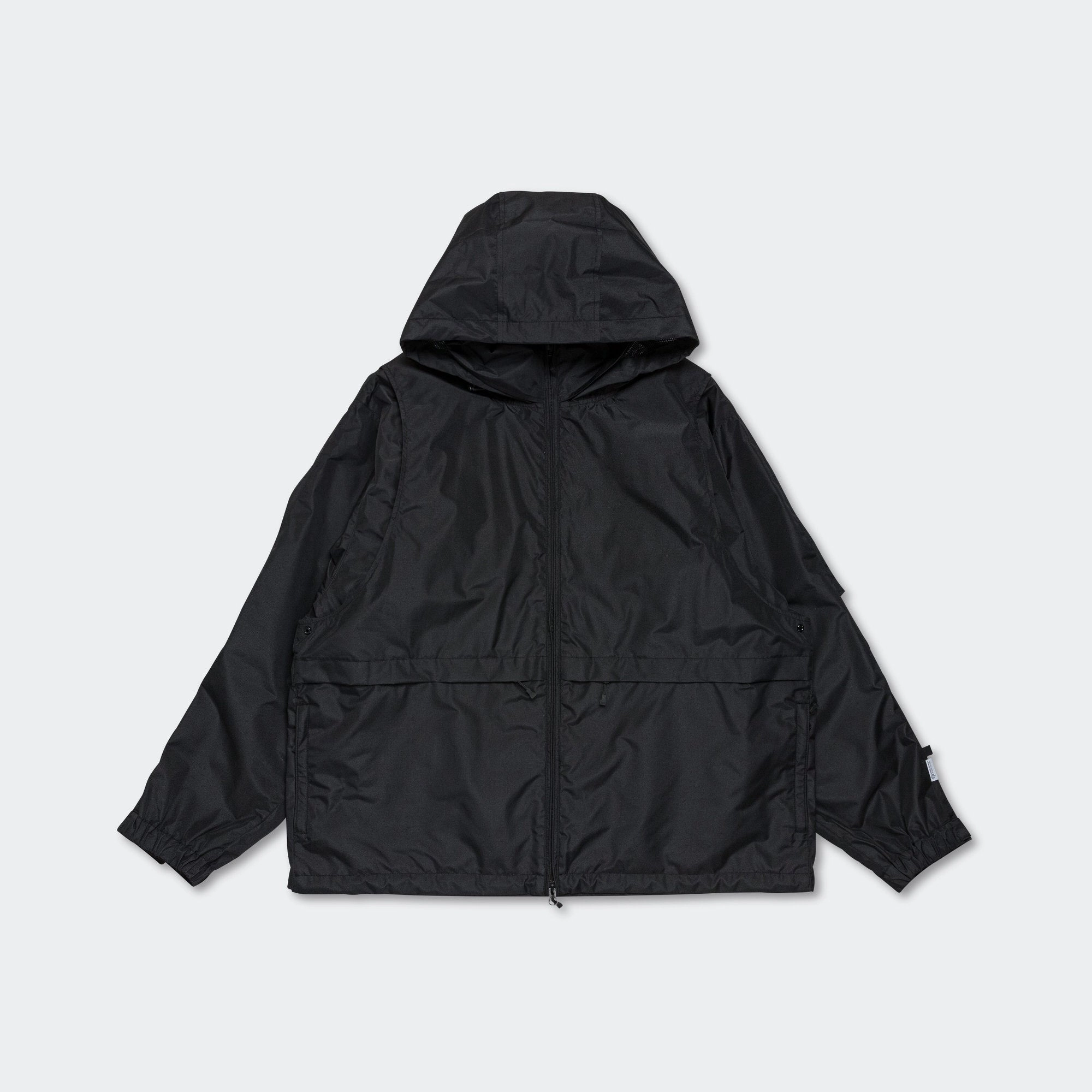 GORE-TEX Windstopper Tech 2WAYWINDBREAKER Jacket - Black Basic Fit Taped Seam Technology
