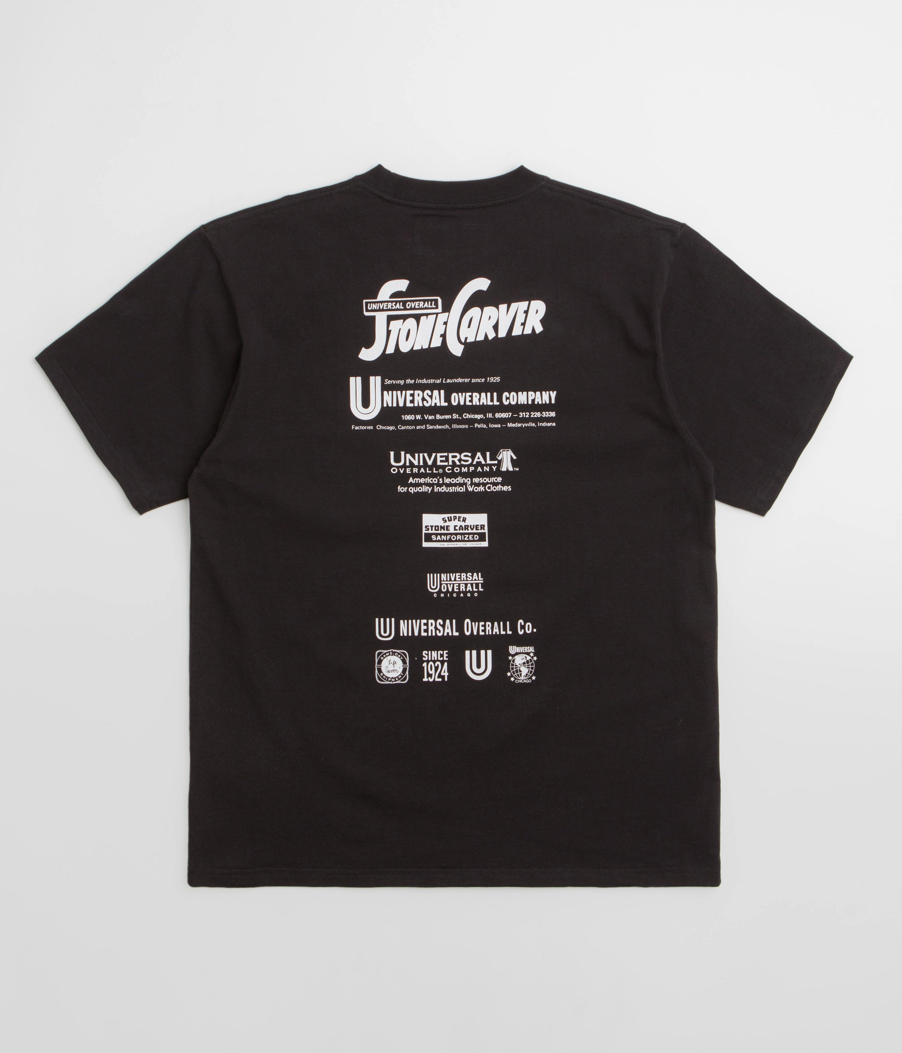 Universal Overall Historical Logo T-Shirt - Black Eco Friendly Production Classic Wear