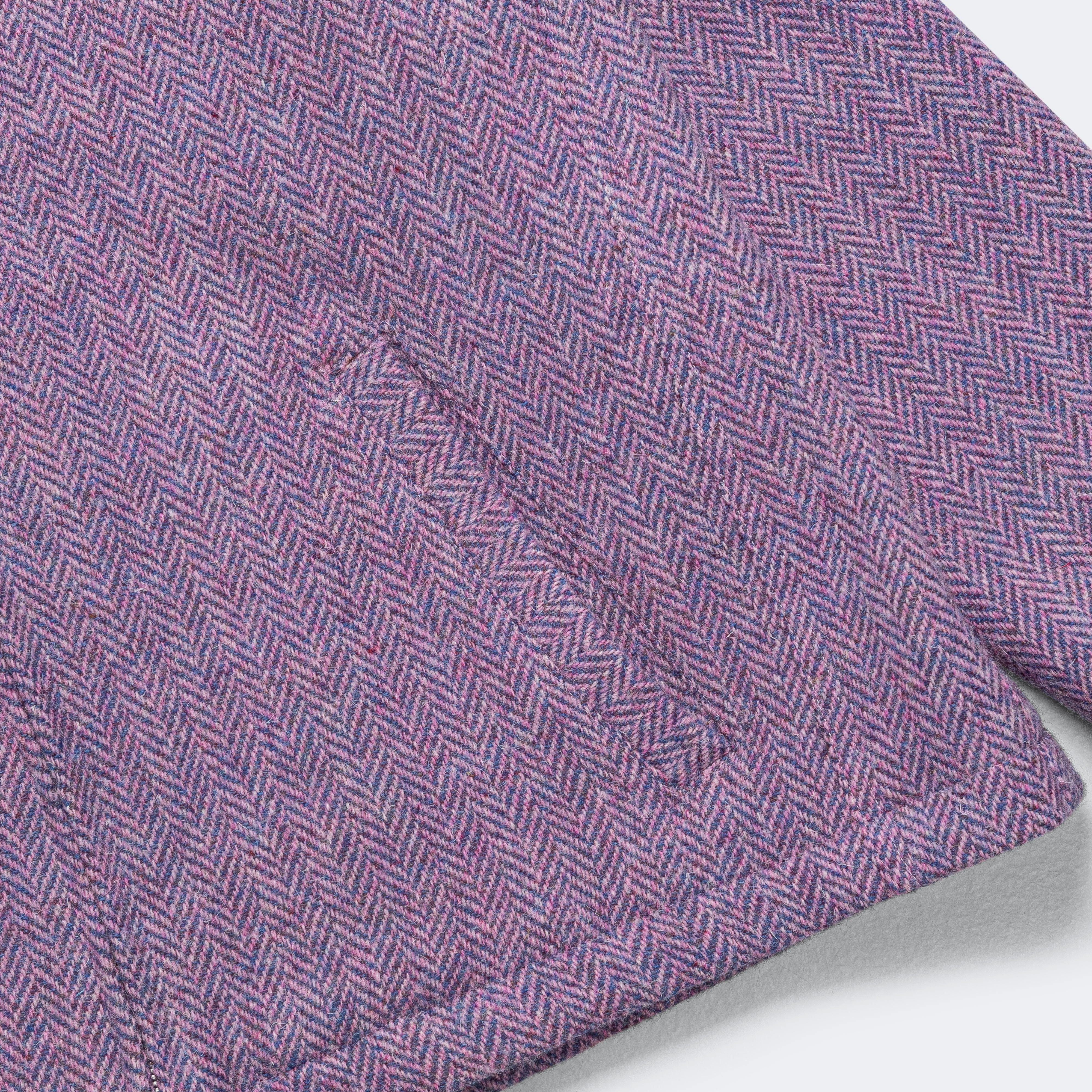 Harris Tweed Einsenhower Jacket - Pink/Blue Durable Coating Primaloft Insulation