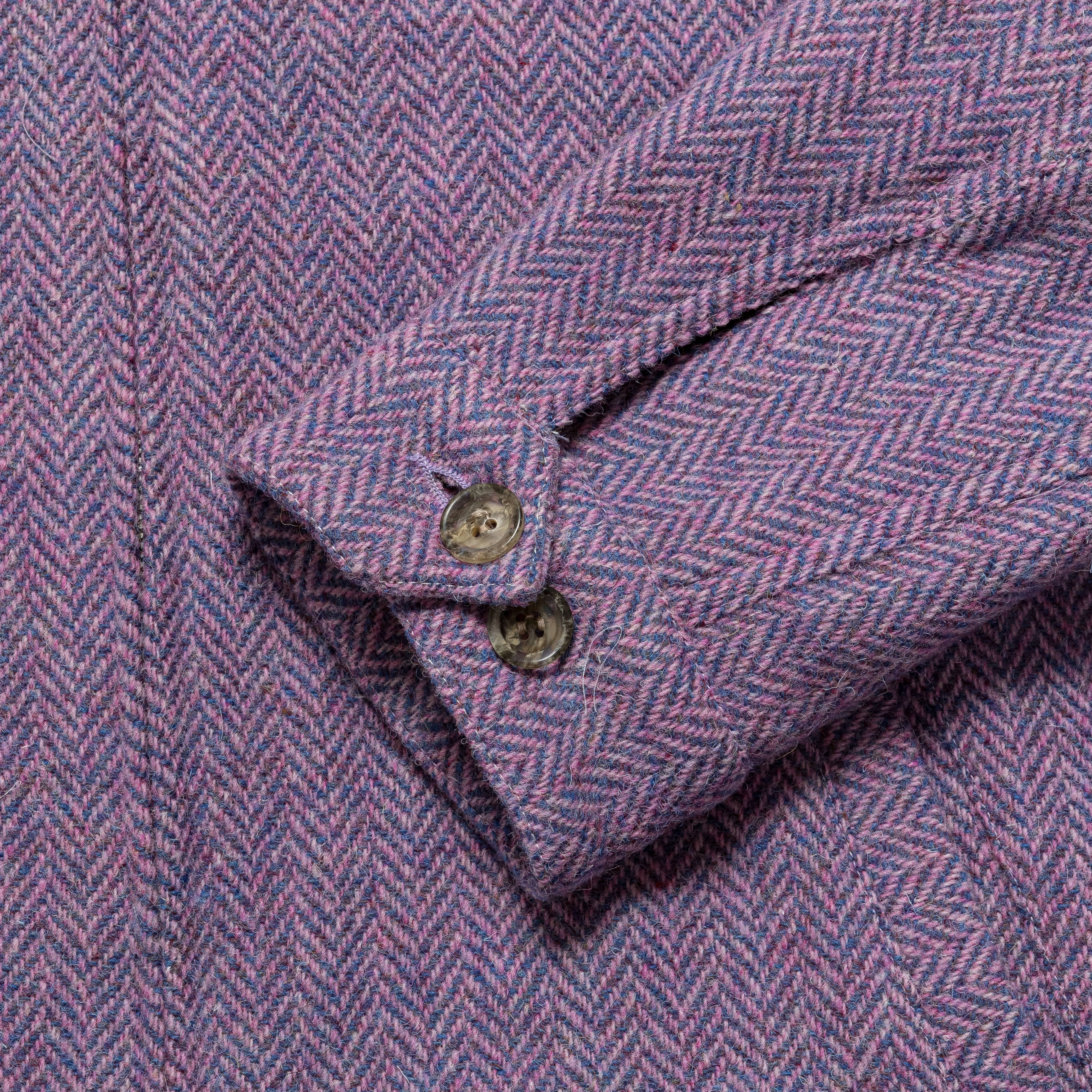 Hidden Ventilation Harris Tweed Einsenhower Jacket - Pink/Blue