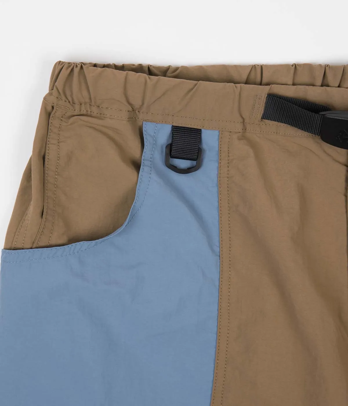 Gramicci Shell Gear Shorts - Tan / Sax Layered Panel Design