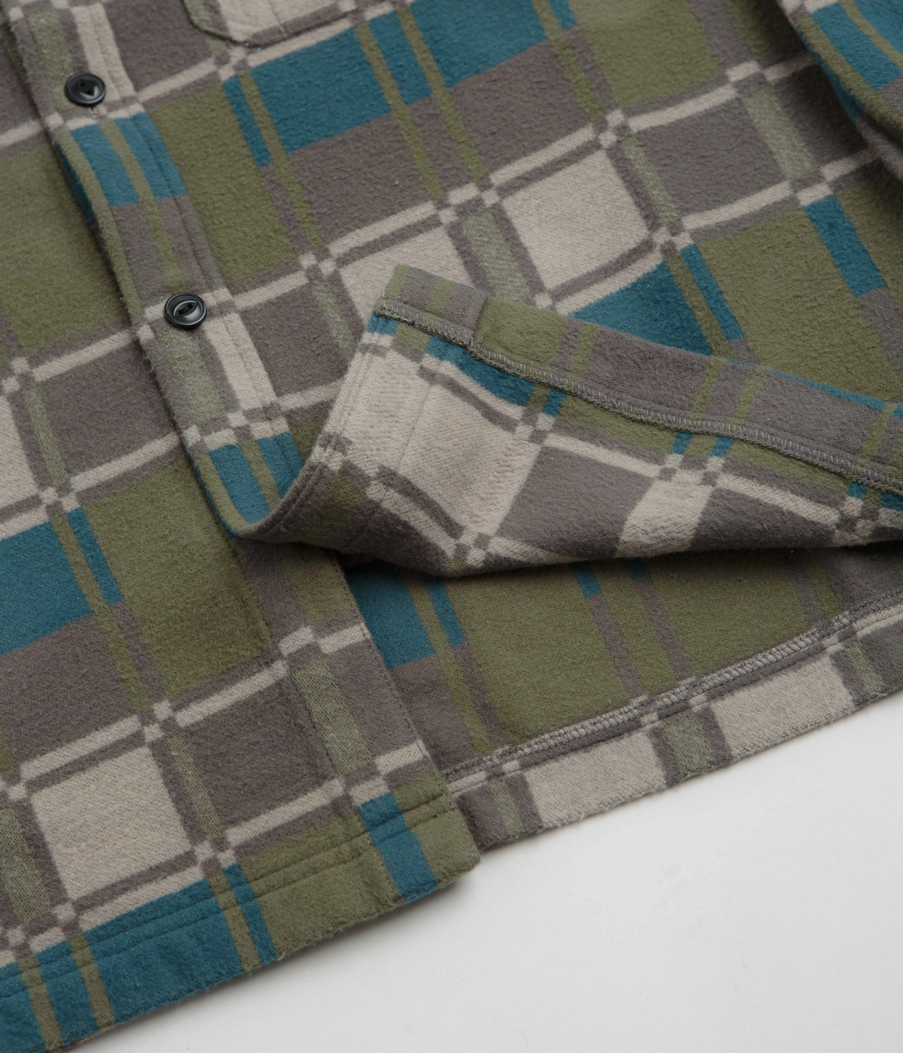 Gramicci Anthony Flannel Shirt - Silver Check Dynamic Design Water Repellent Finish