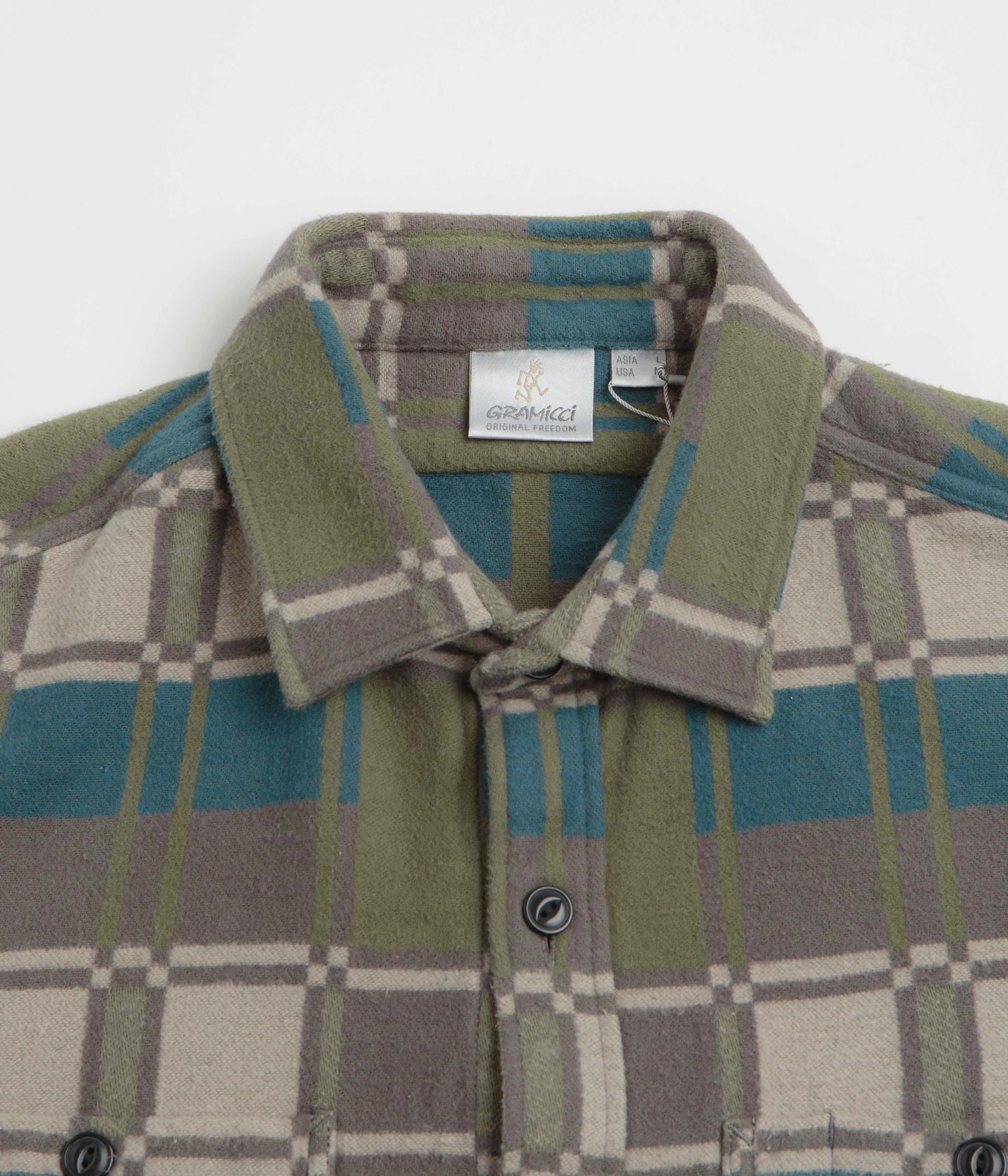 Street Style Gramicci Anthony Flannel Shirt - Silver Check