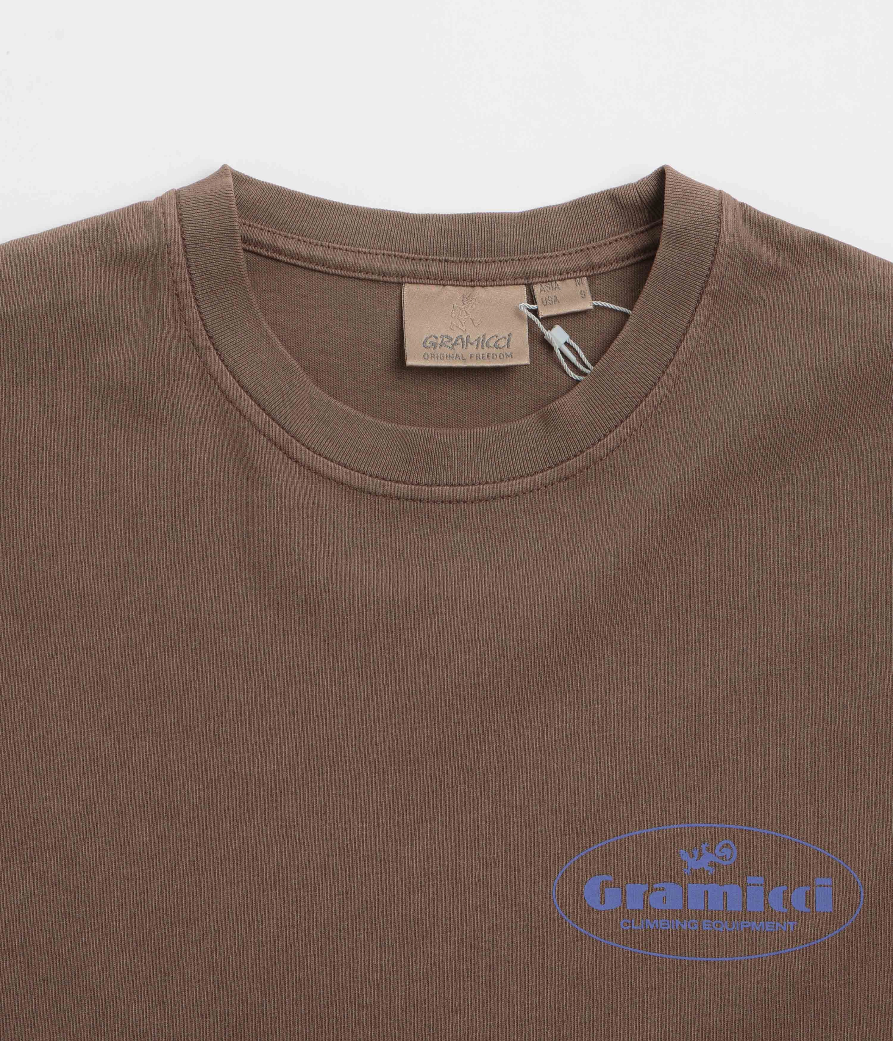 Gramicci Climbing Equipment T-Shirt - Brown Pigment Timeless Look