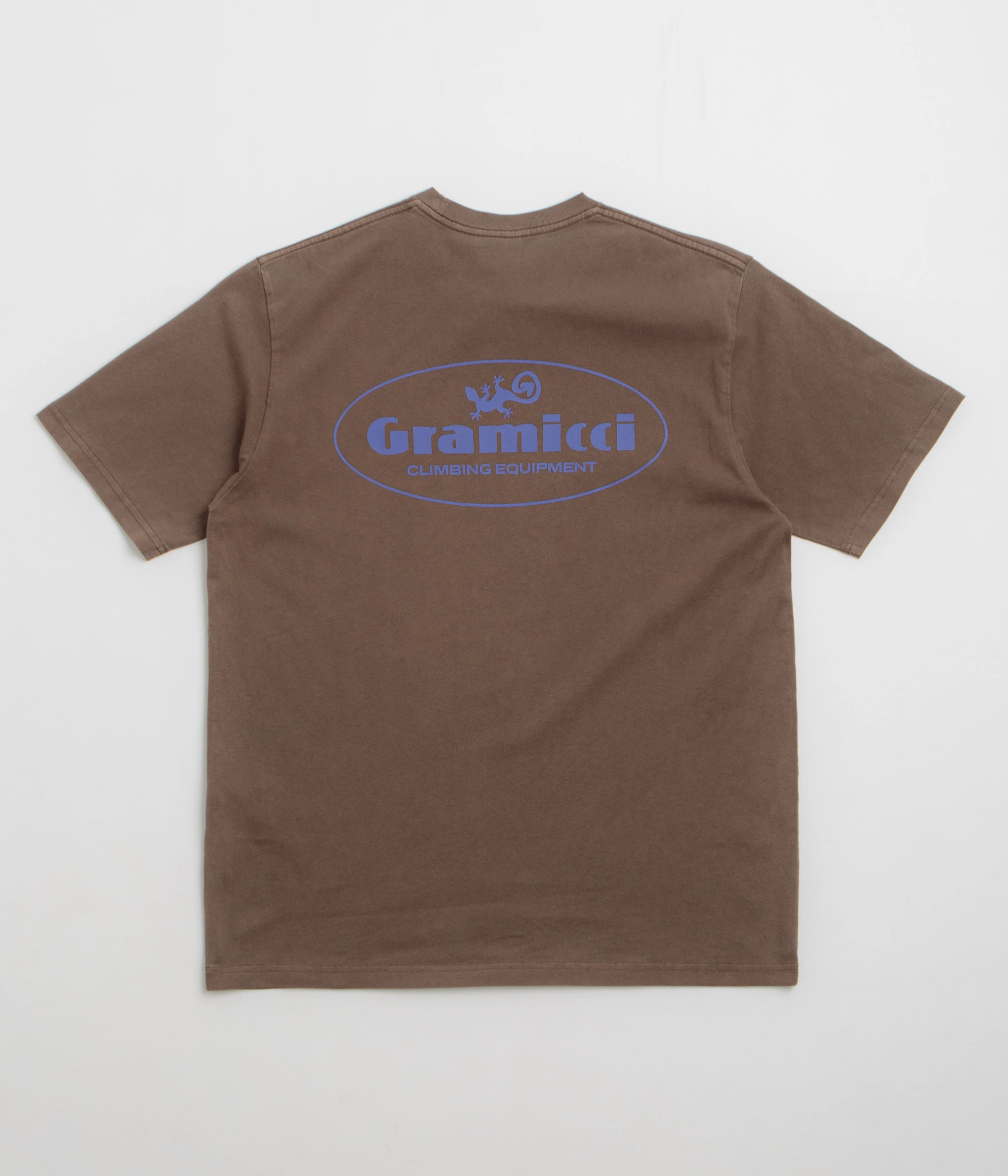 V neck style Effortless Wearable Gramicci Climbing Equipment T-Shirt - Brown Pigment