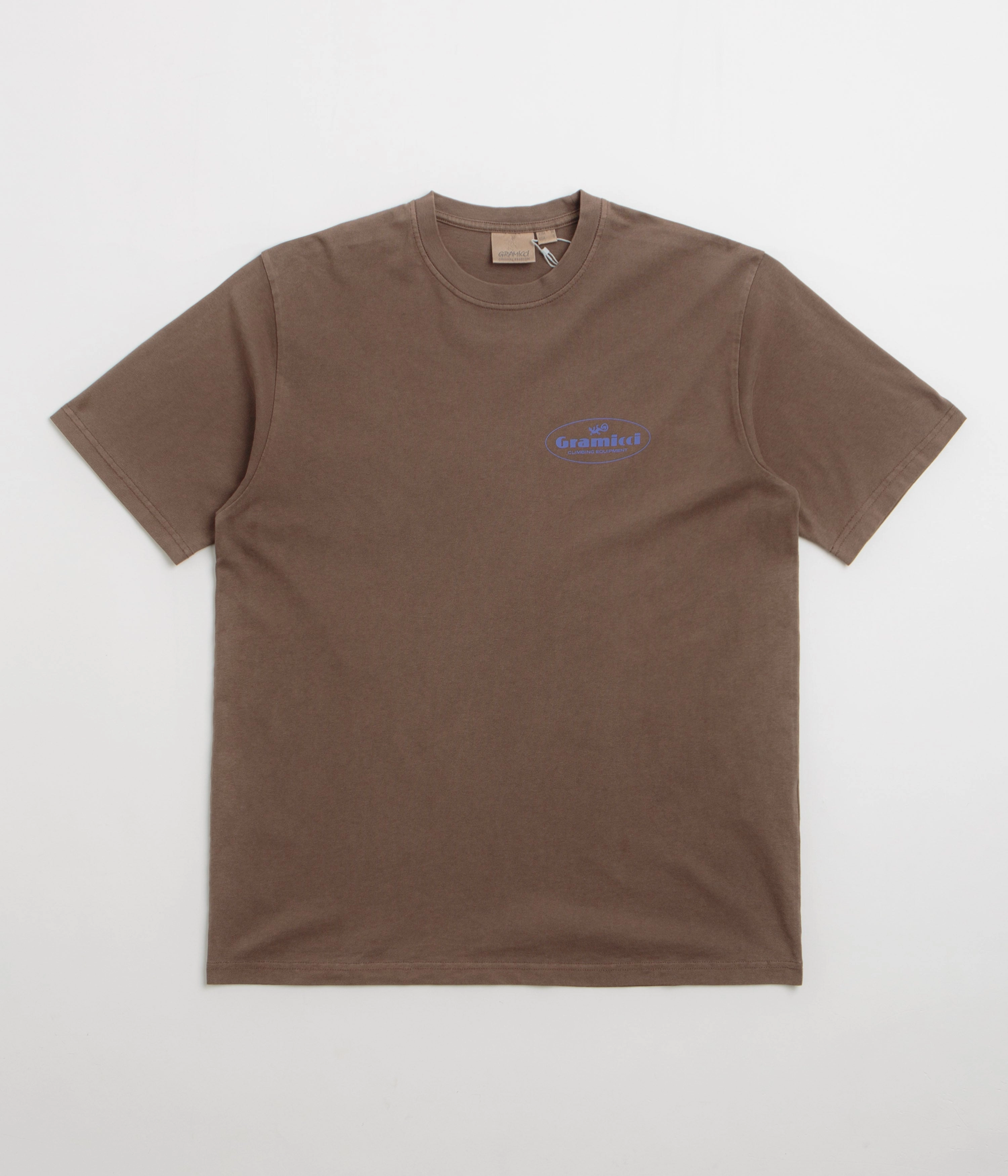 Gramicci Climbing Equipment T-Shirt - Brown Pigment Eco Certified Textile
