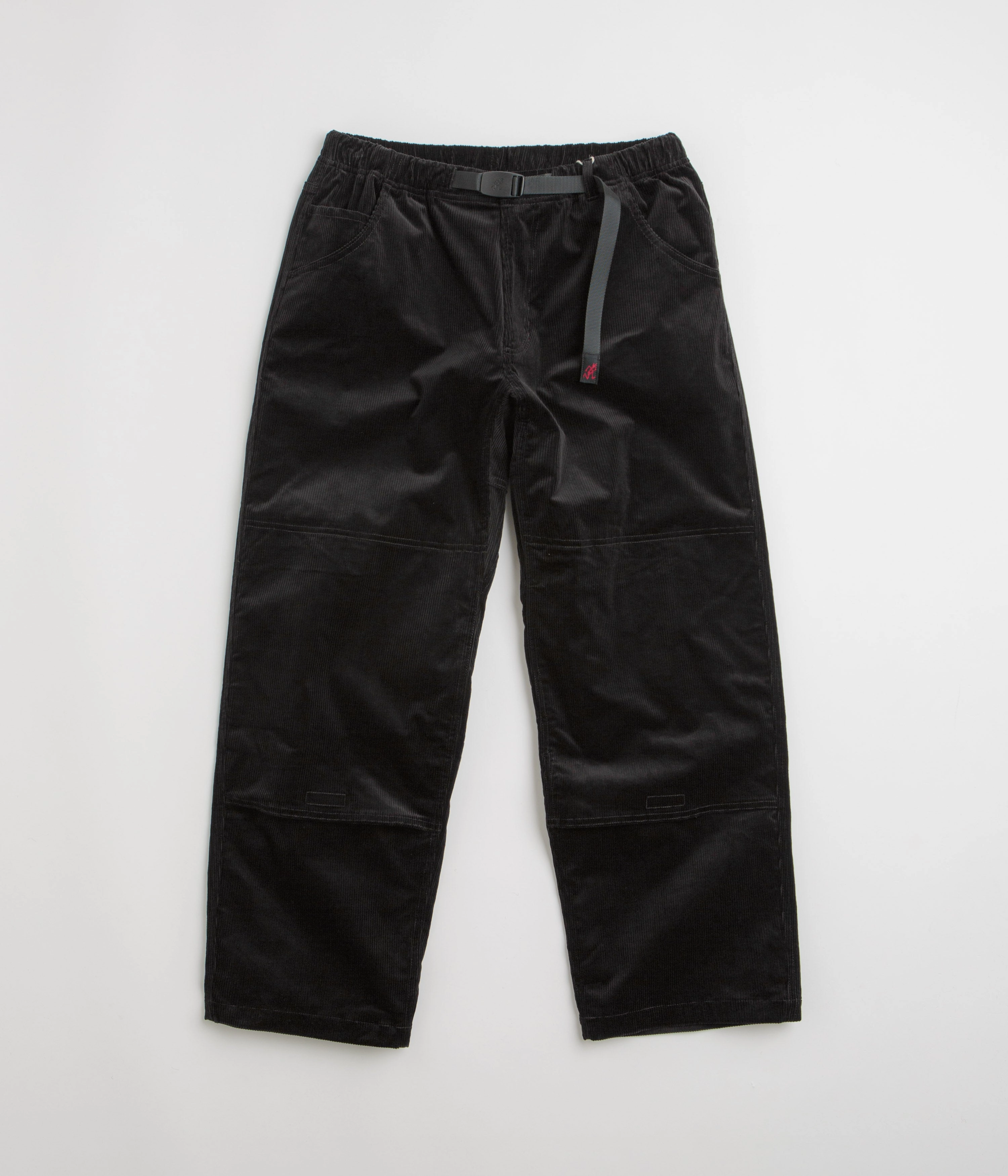 BreathableMeshLining Breath Friendly Gramicci Corduroy Double Knee Pants - Black