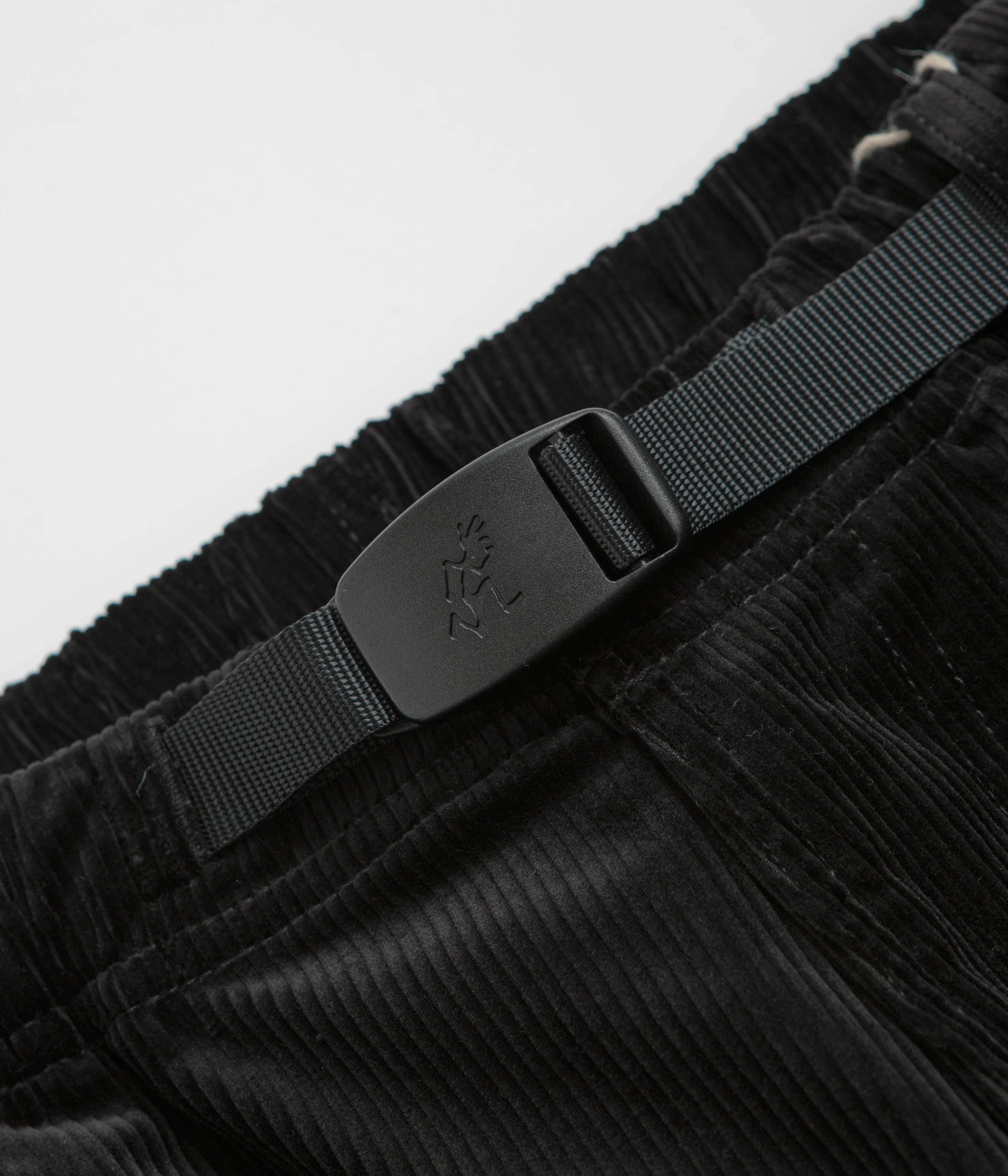 No Gap Waist Gramicci Corduroy Double Knee Pants - Black