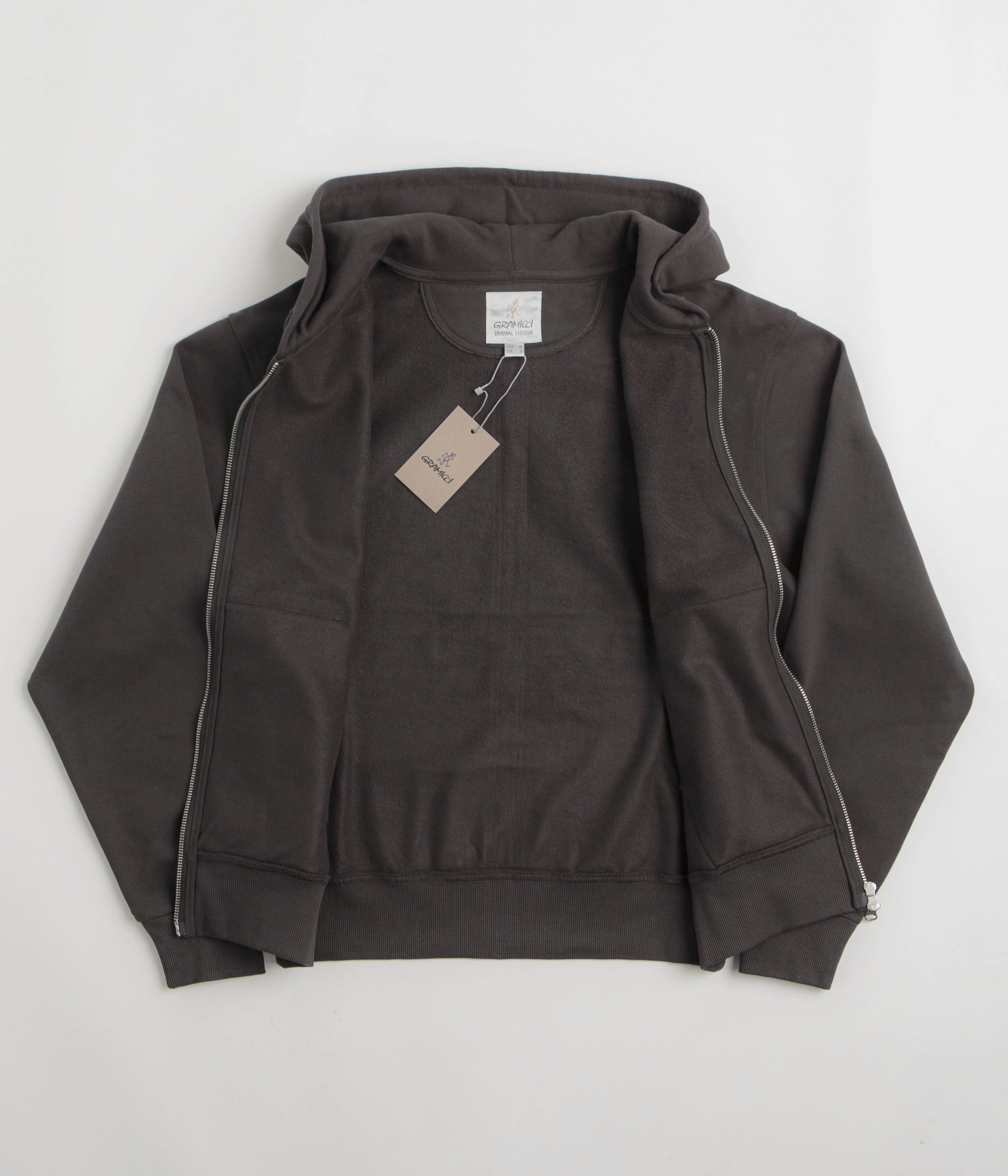 Gramicci Hemp Full Zip Hoodie - Deep Brown Skate Inspired